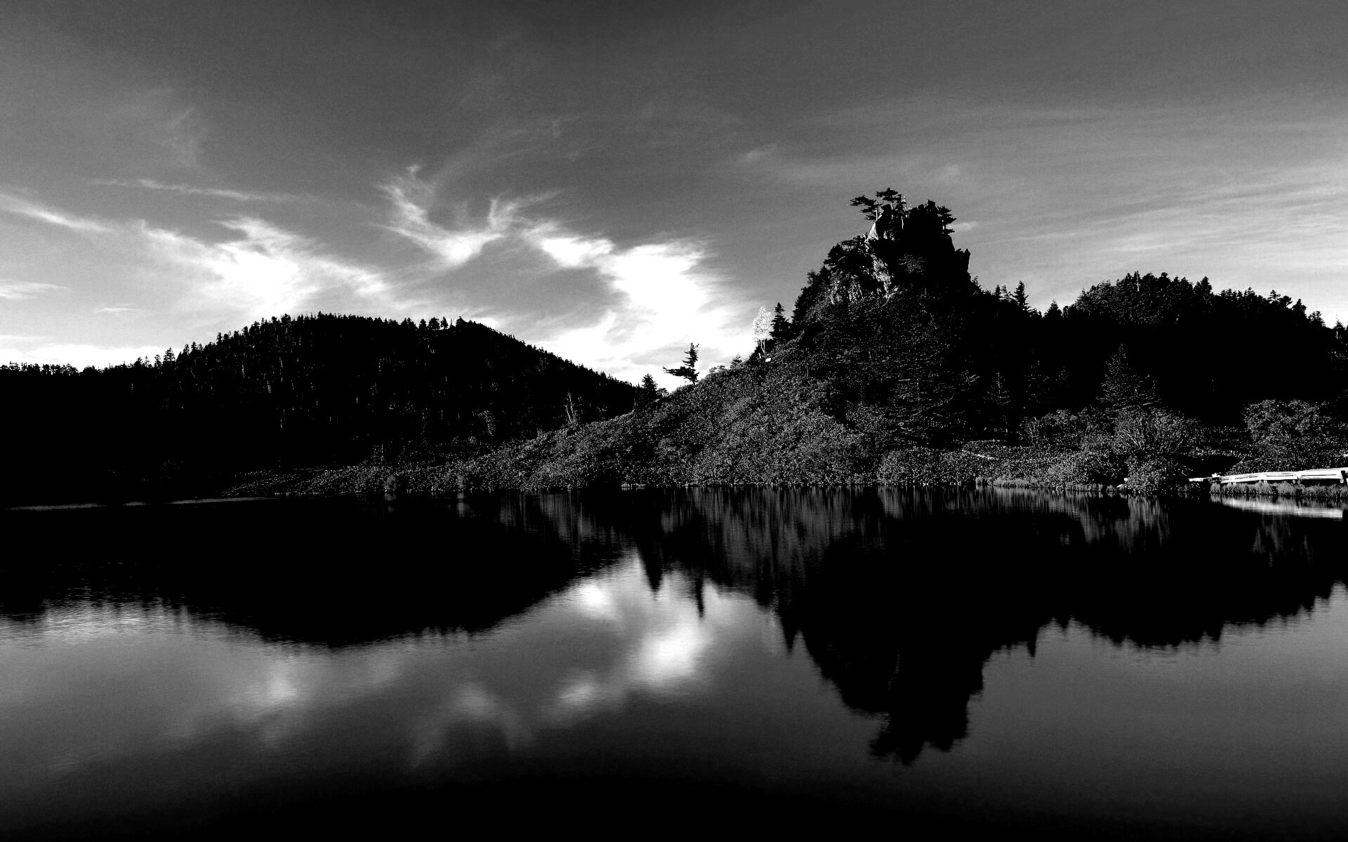 Берег озера в Японии обои