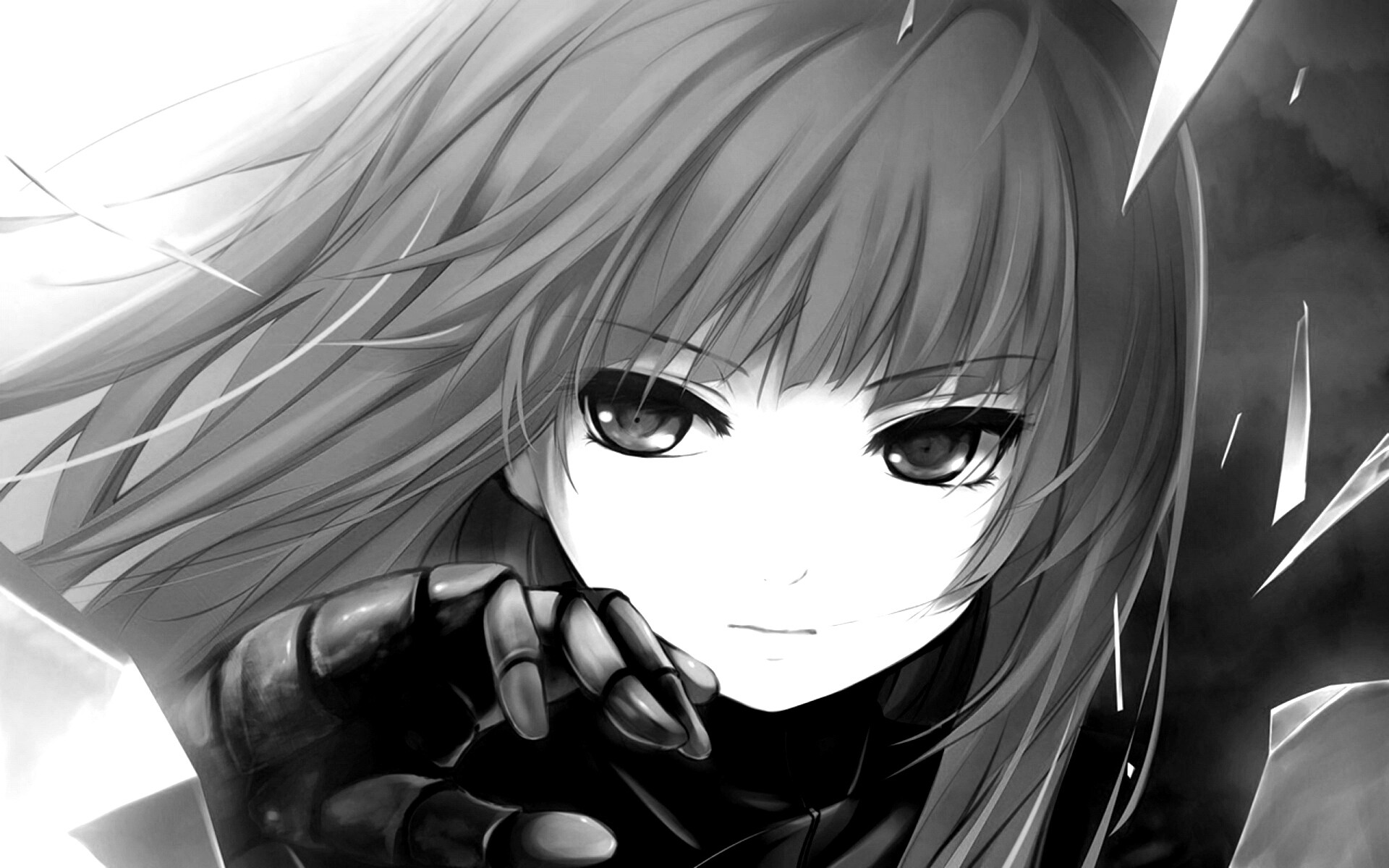 Аниме девушка с голубыми волосами обои