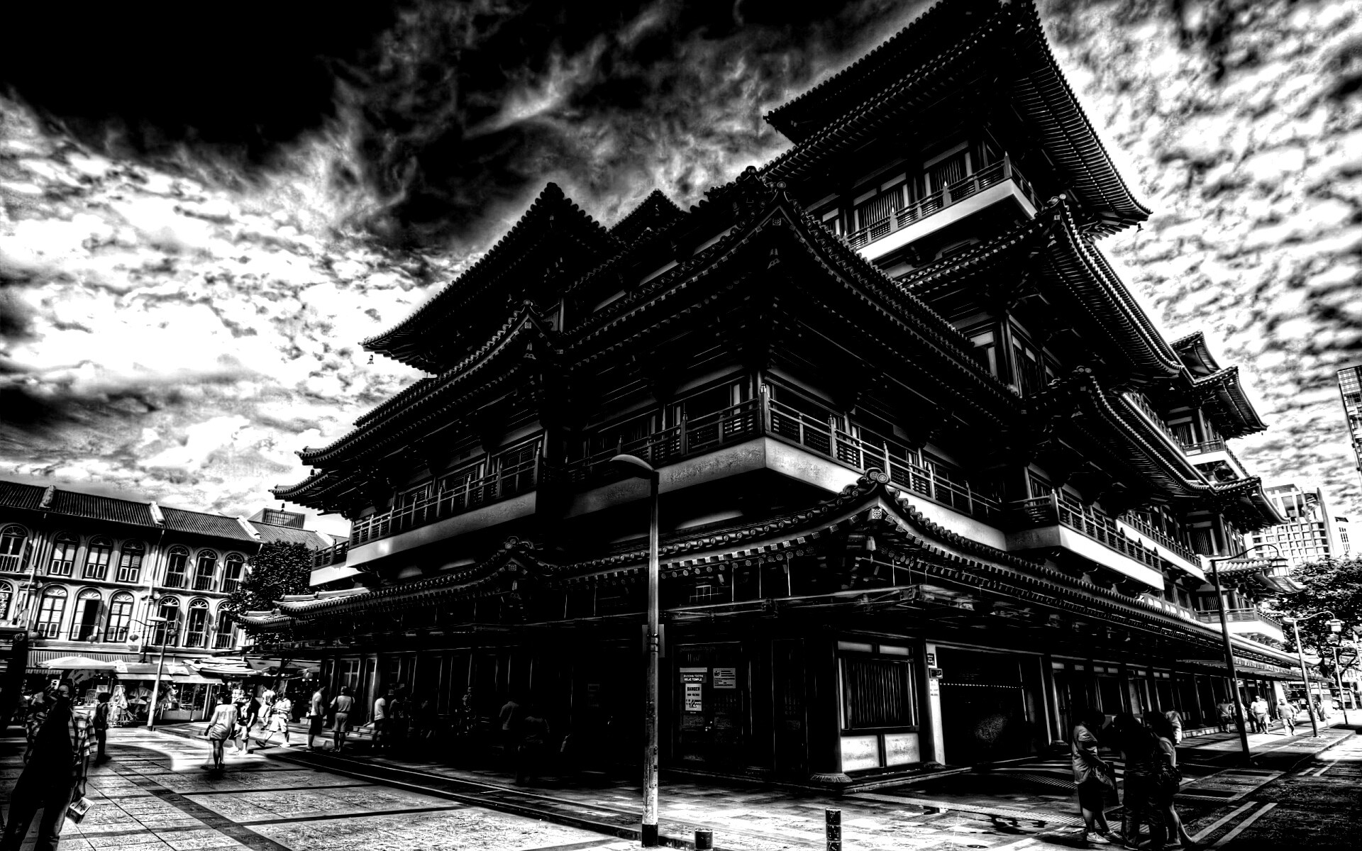 Храм в Сингапуре обои