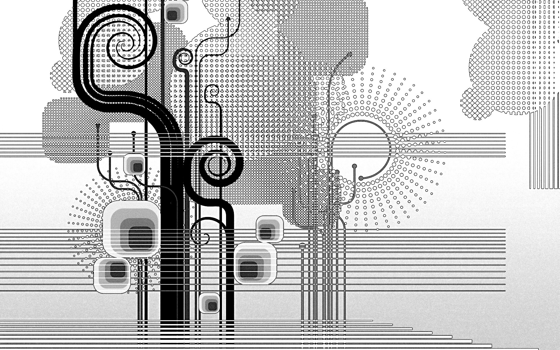 Линии и точки обои