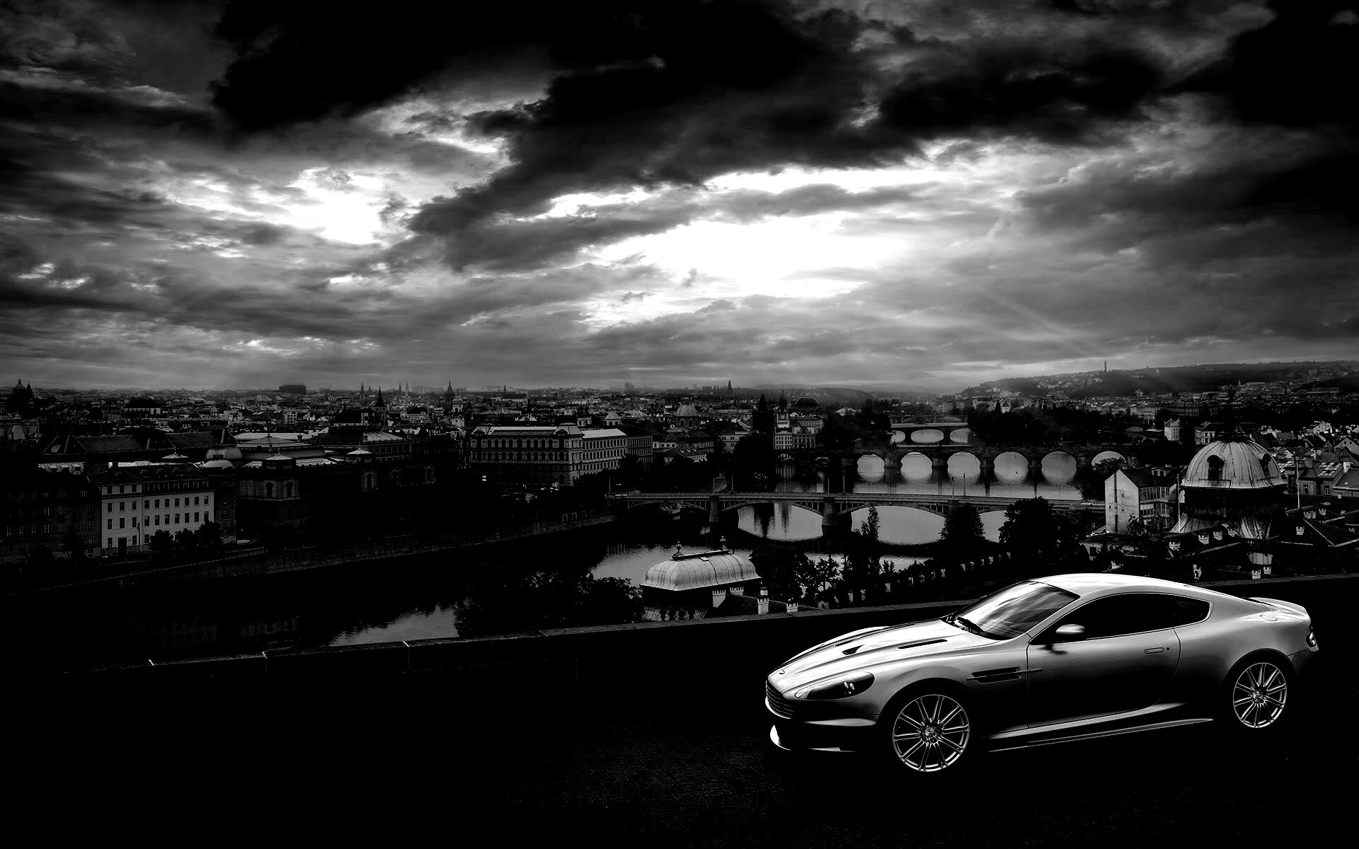Aston Martin в городе обои