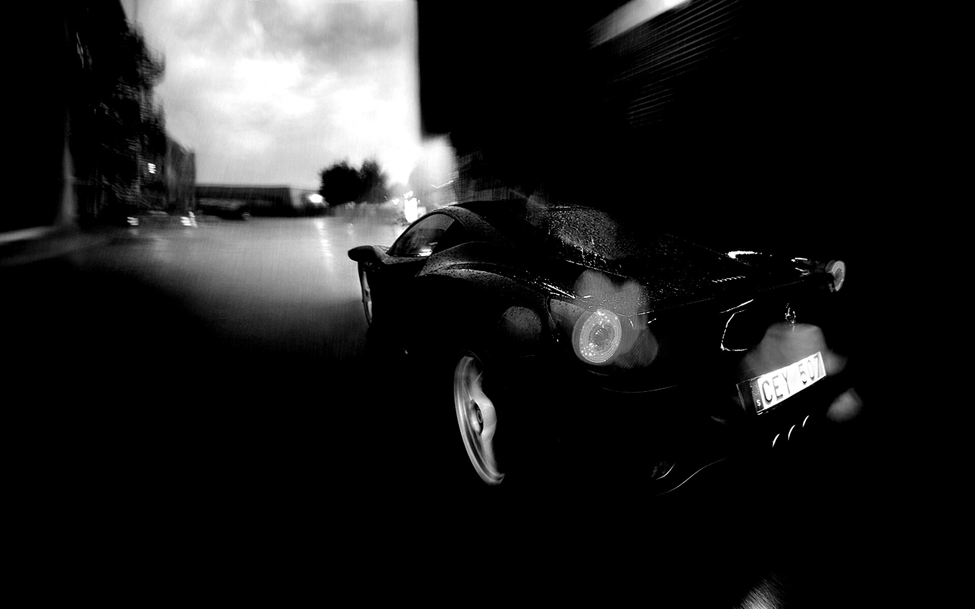 Ferrari под дождем обои