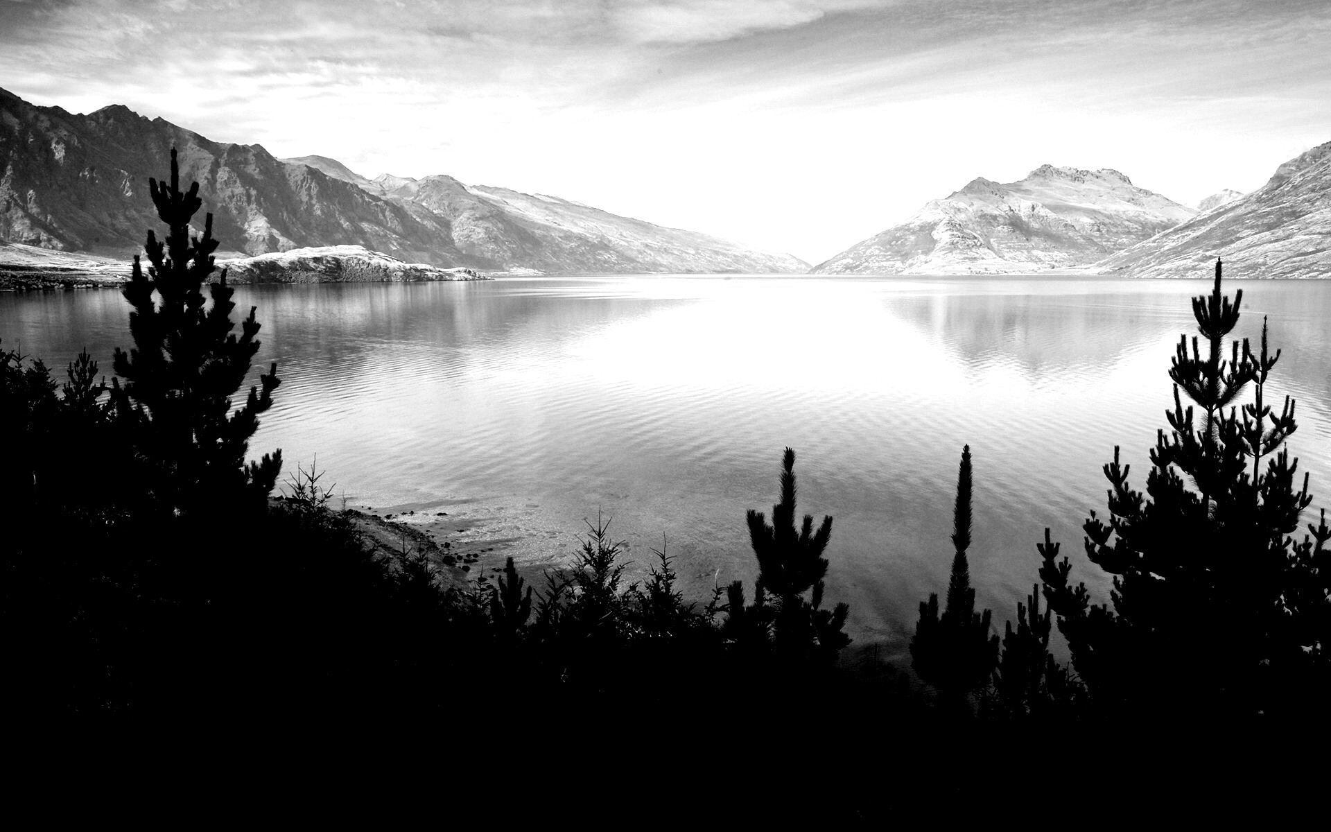 Безмятежное озеро в Новой Зеландии обои