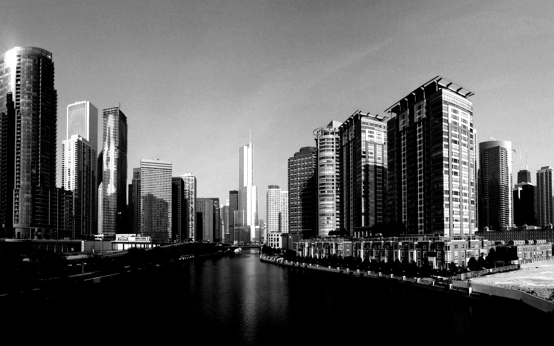 Вид на Чикаго обои