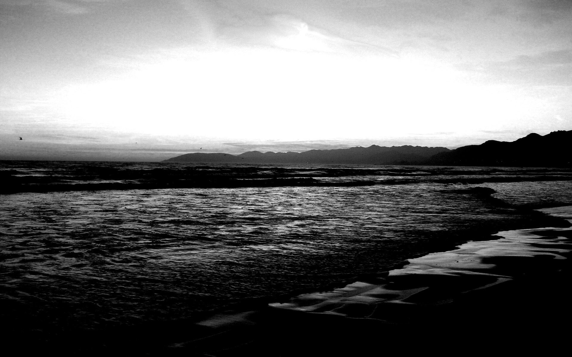 Восход на море обои