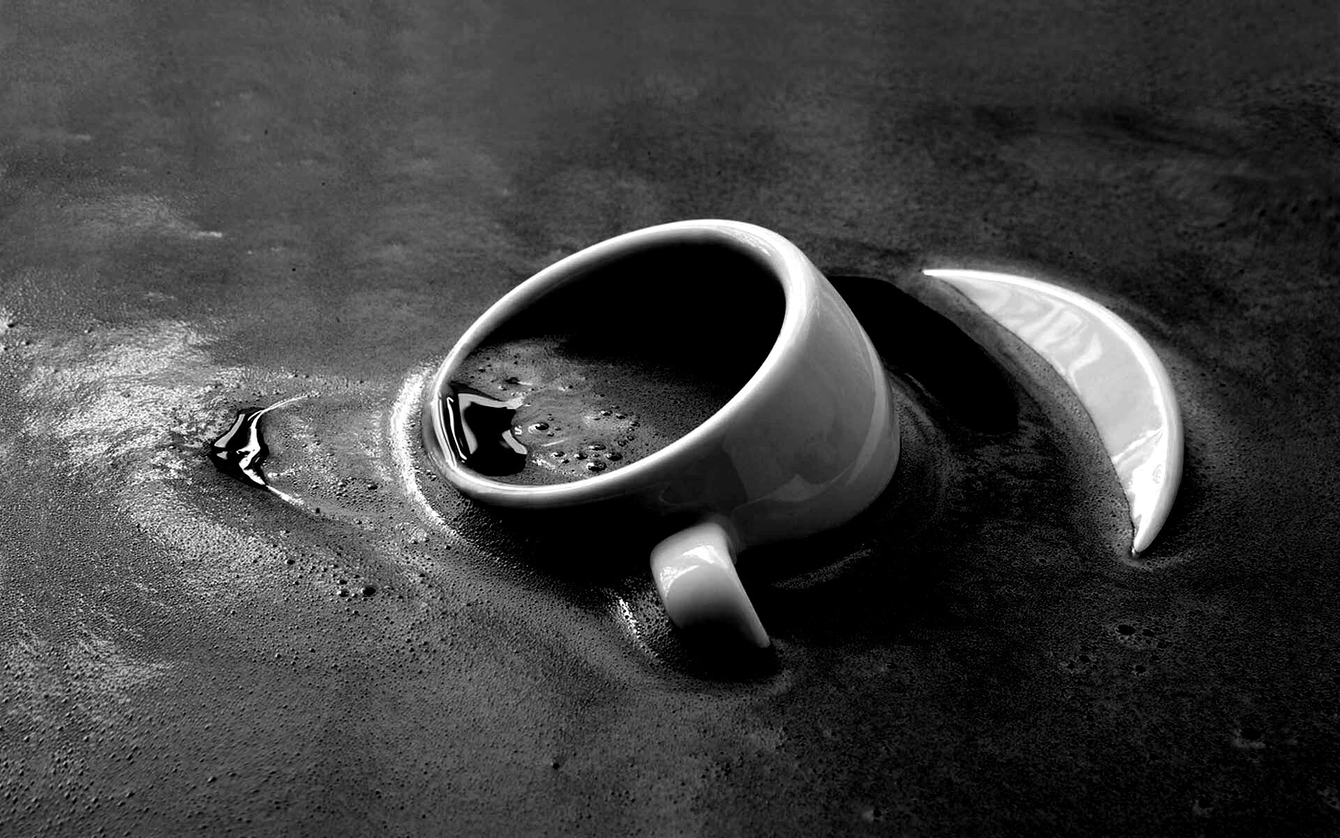 Чашка тонет в кофе обои