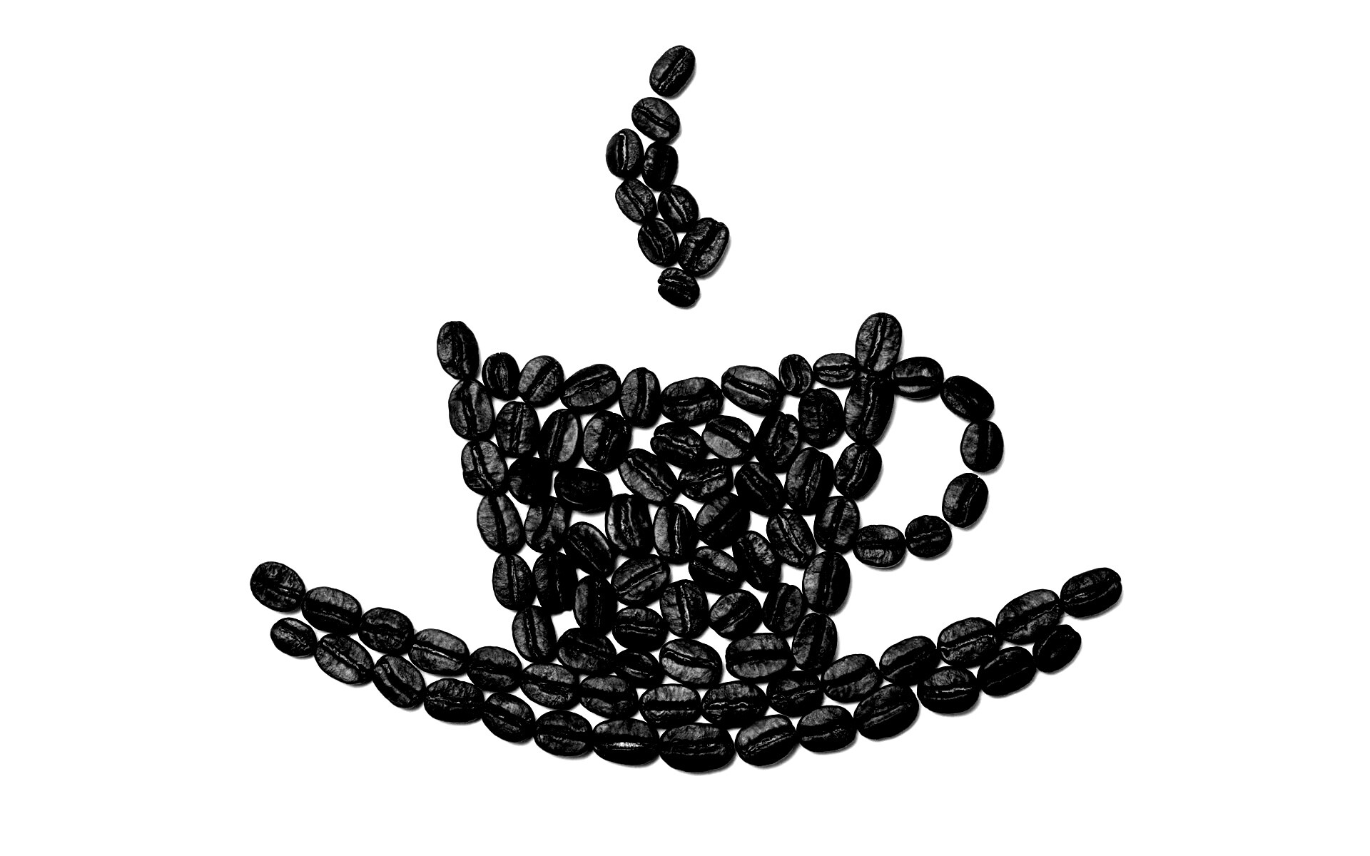 Картина из кофейных зёрен обои