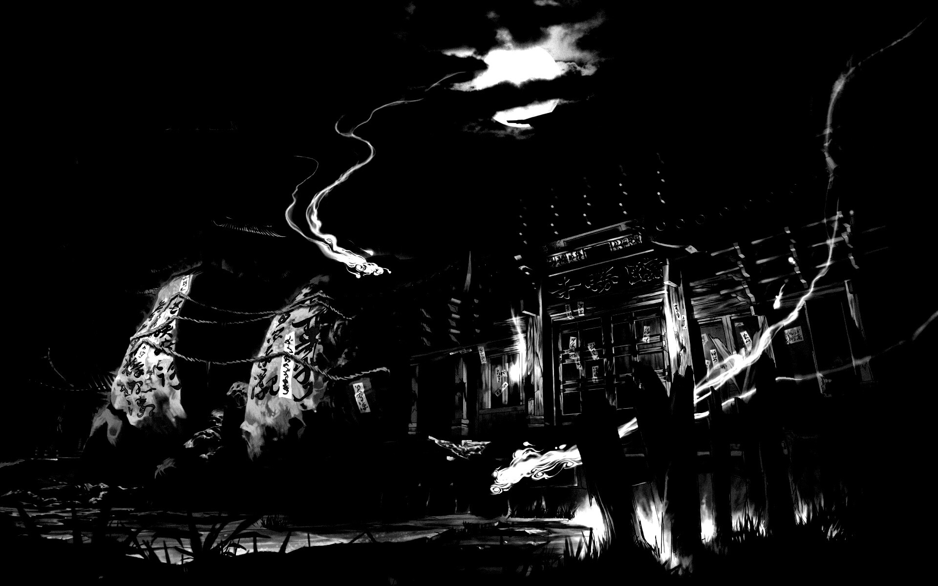 Вход в китайский храм обои