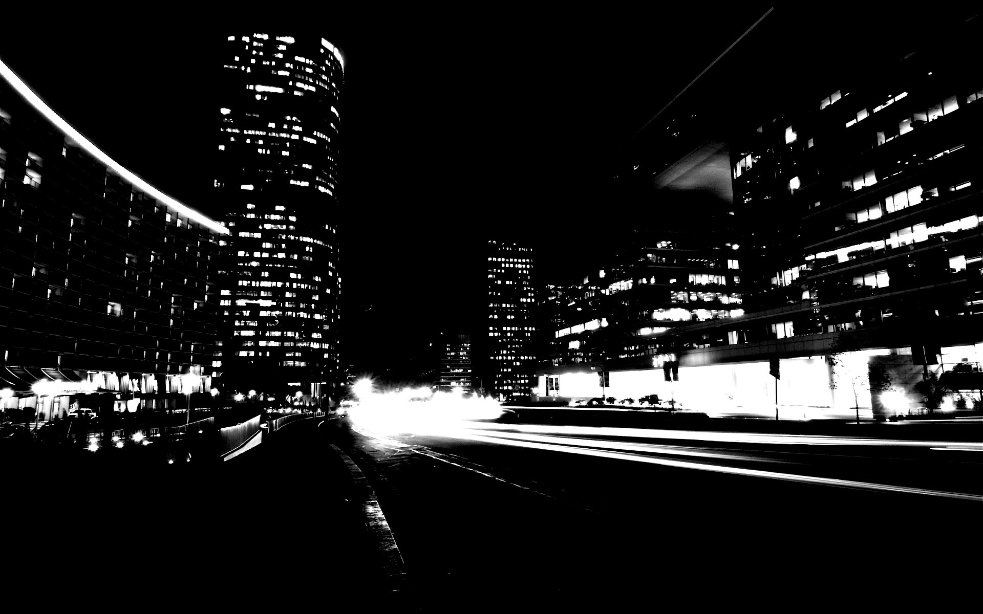 Ночные огни мегаполиса обои