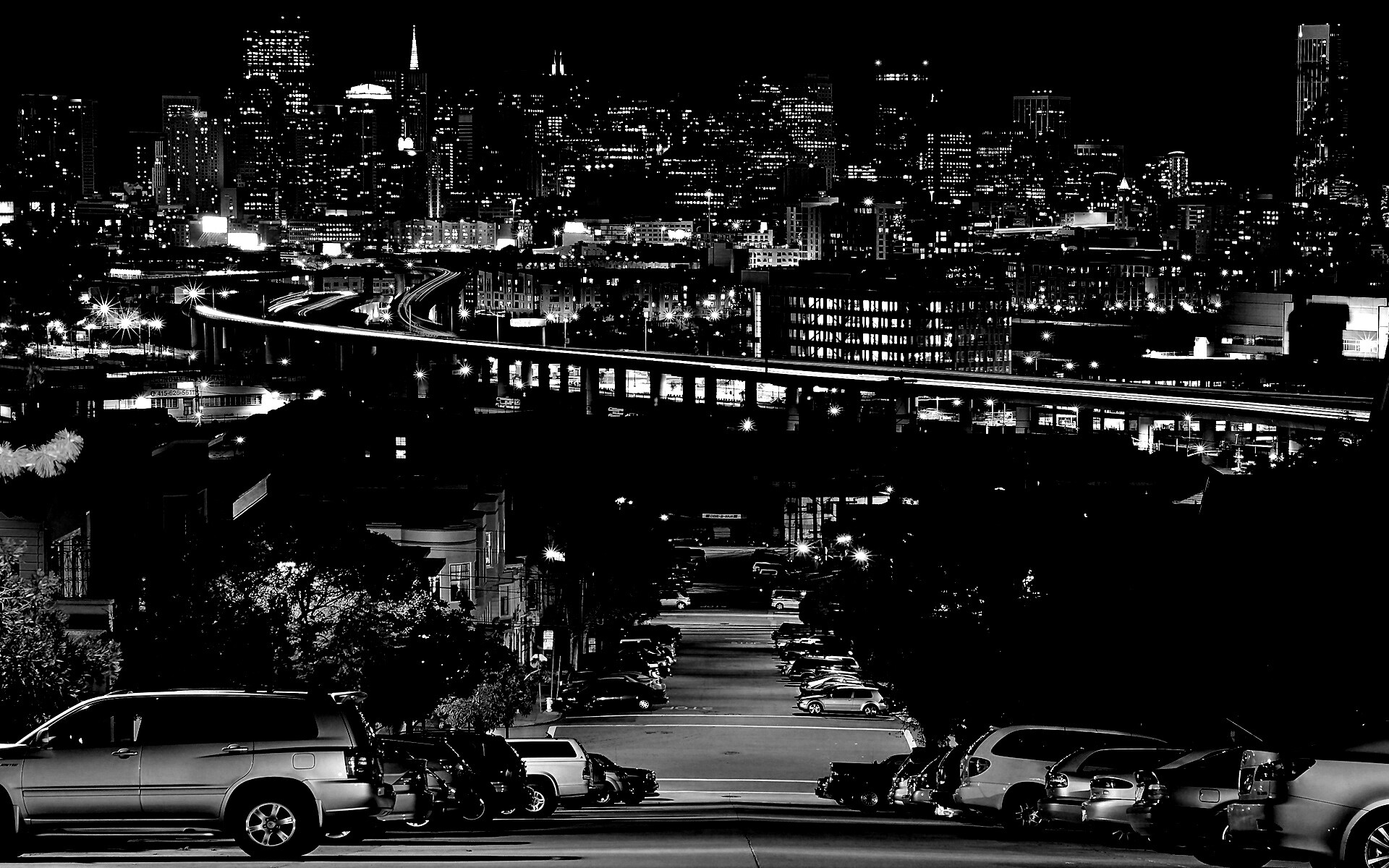 Вечерний город обои