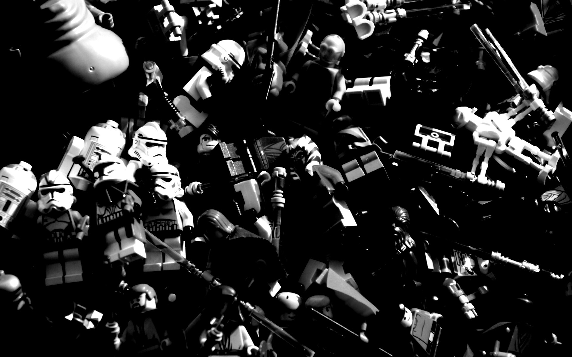 Человечки лего по мотивам звездных войн обои
