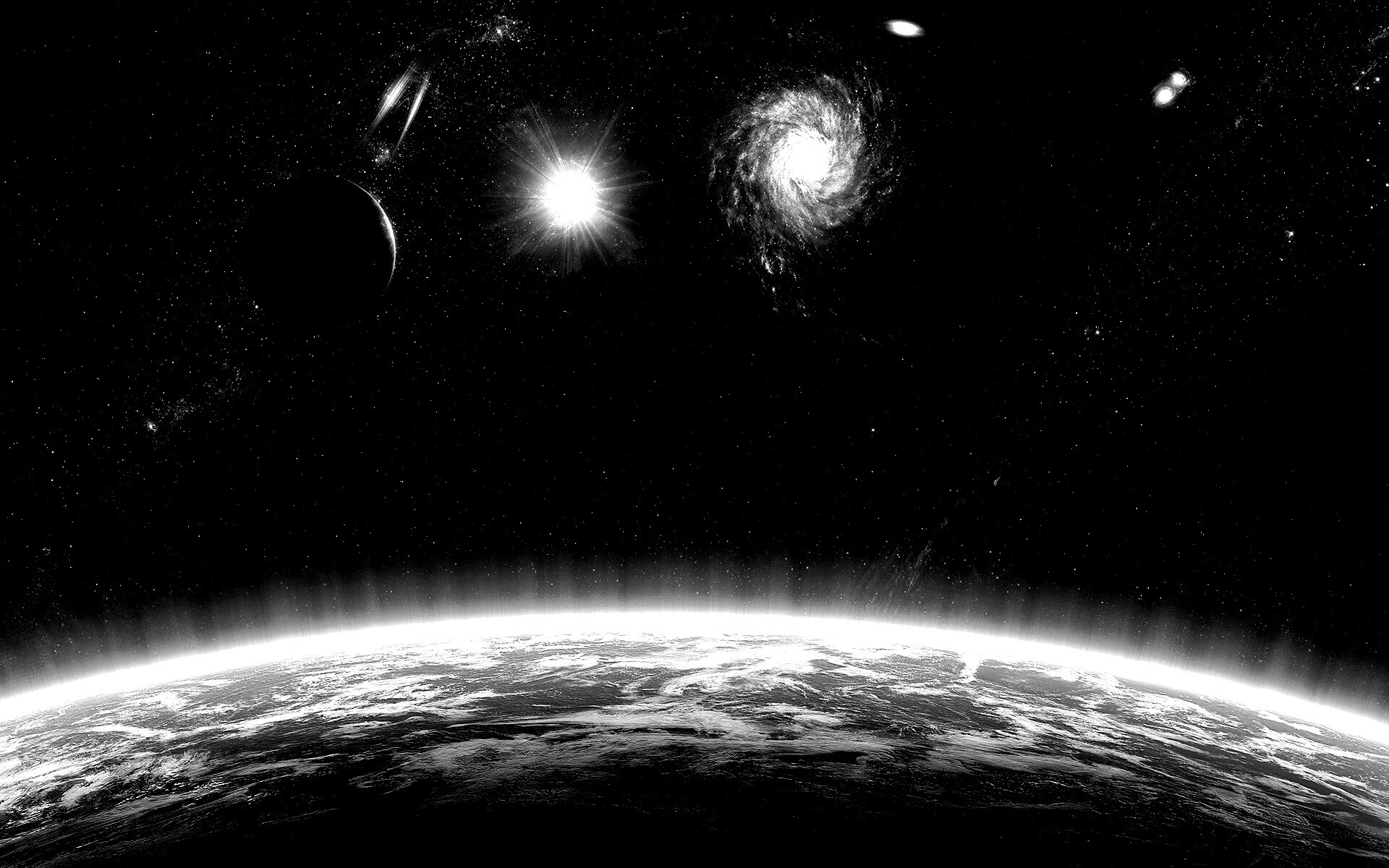 Бесконечный черный космос обои