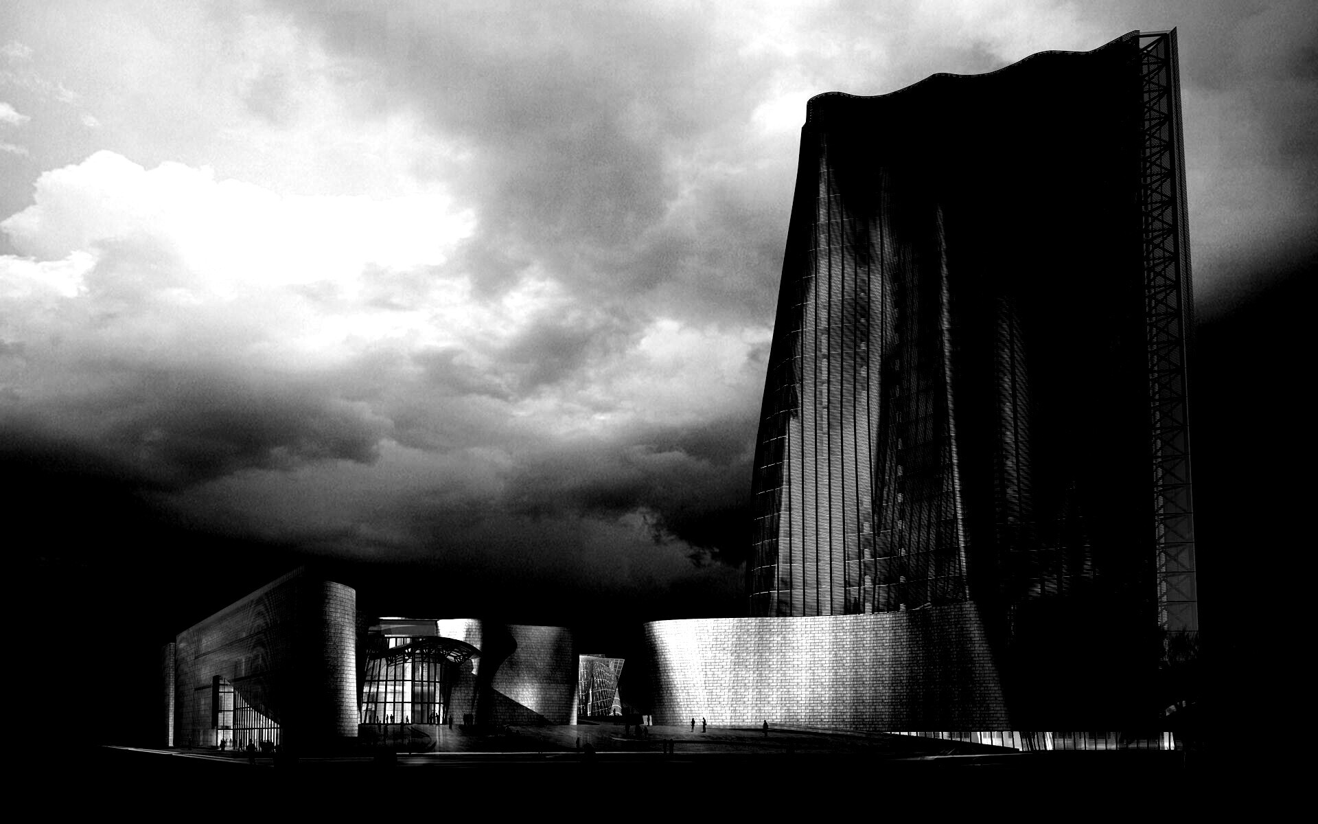 Здание обои