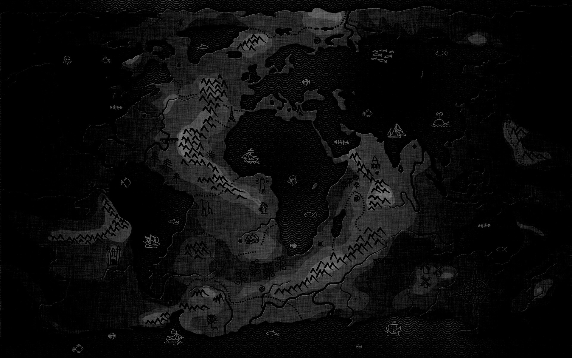 Карта мира наоборот обои