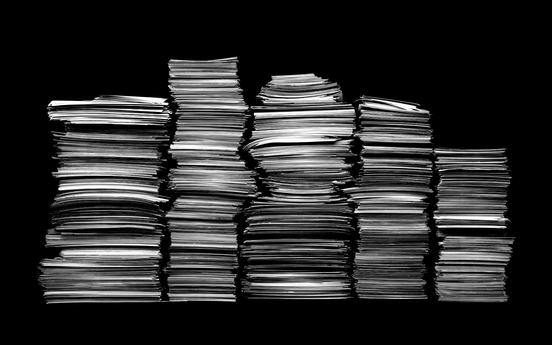 Стопки листов бумаги обои