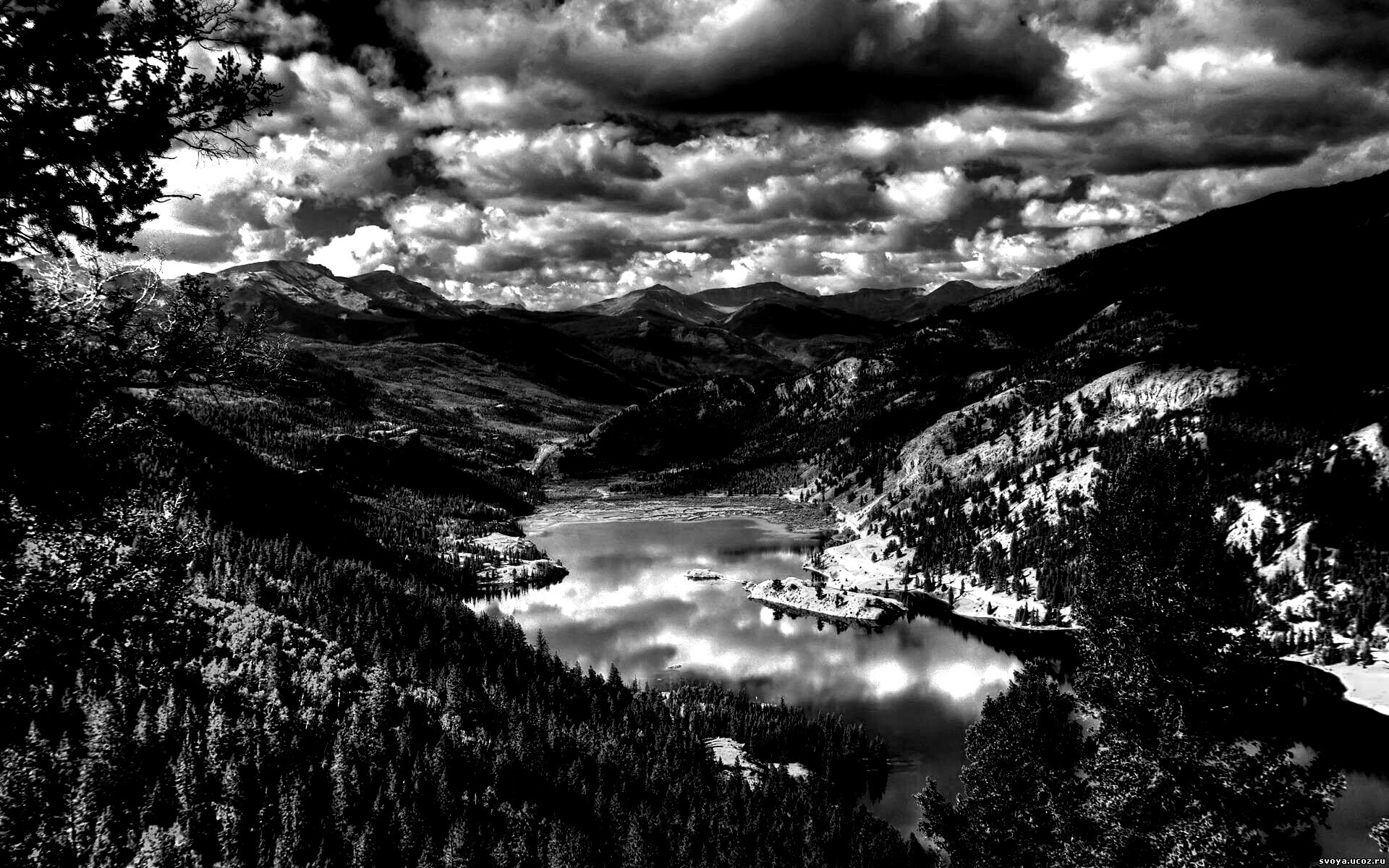 Горное озеро обои