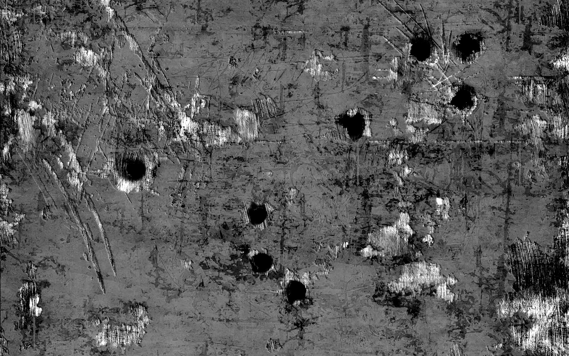 Пулевые отверстия в желтом листе обои