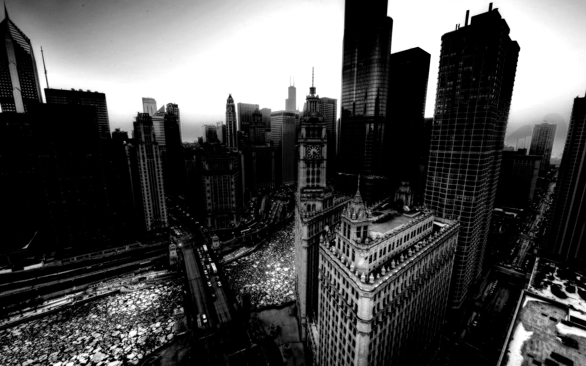 Вид на город обои