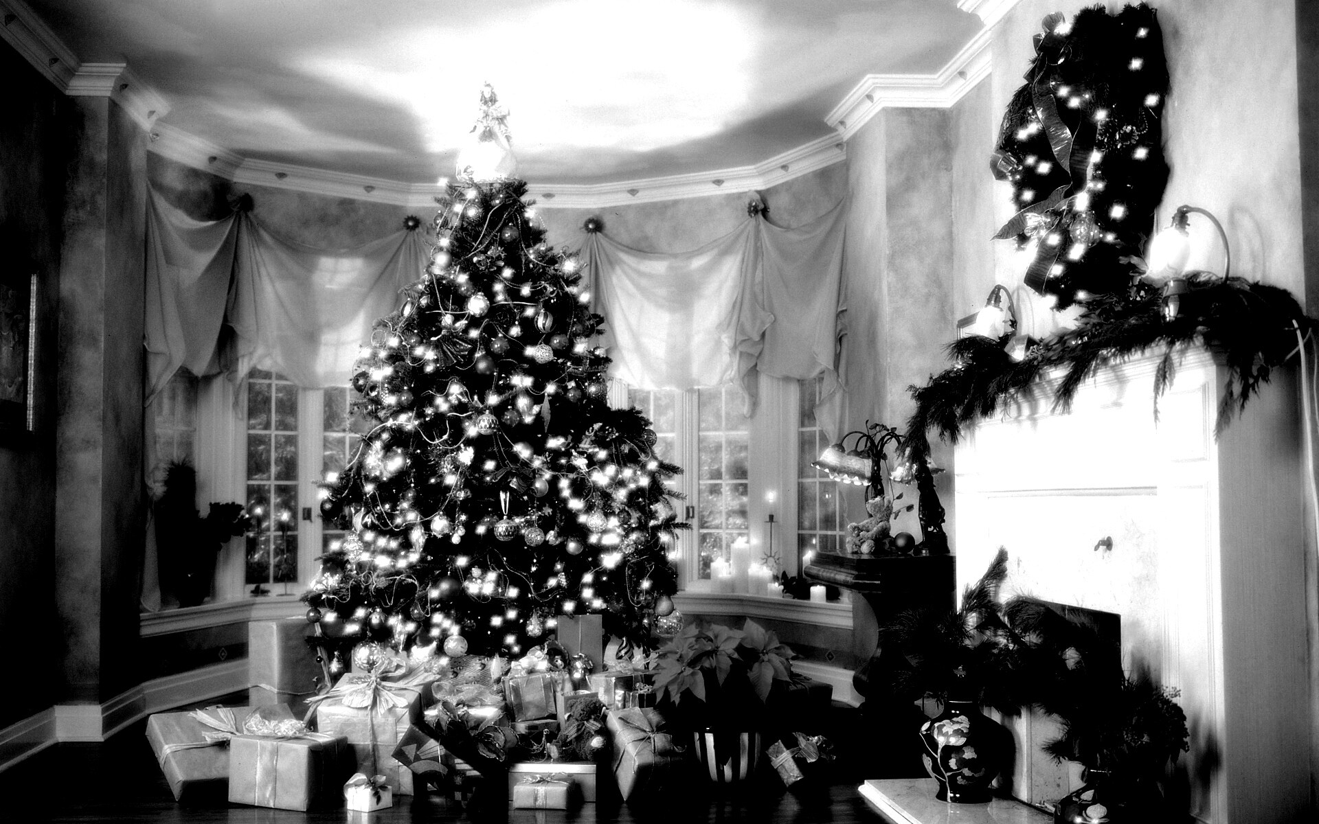 Подарки под ёлкой обои