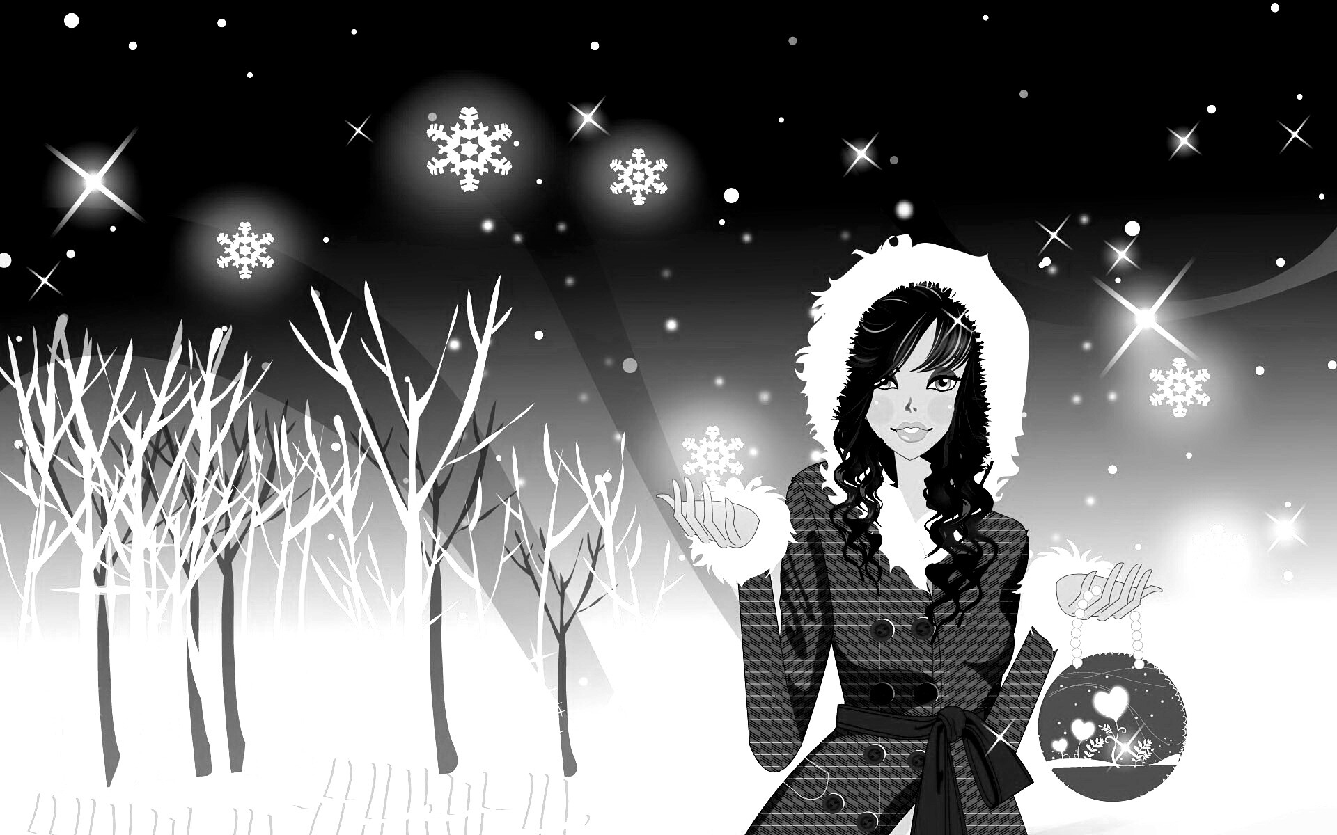 Модный новый год обои