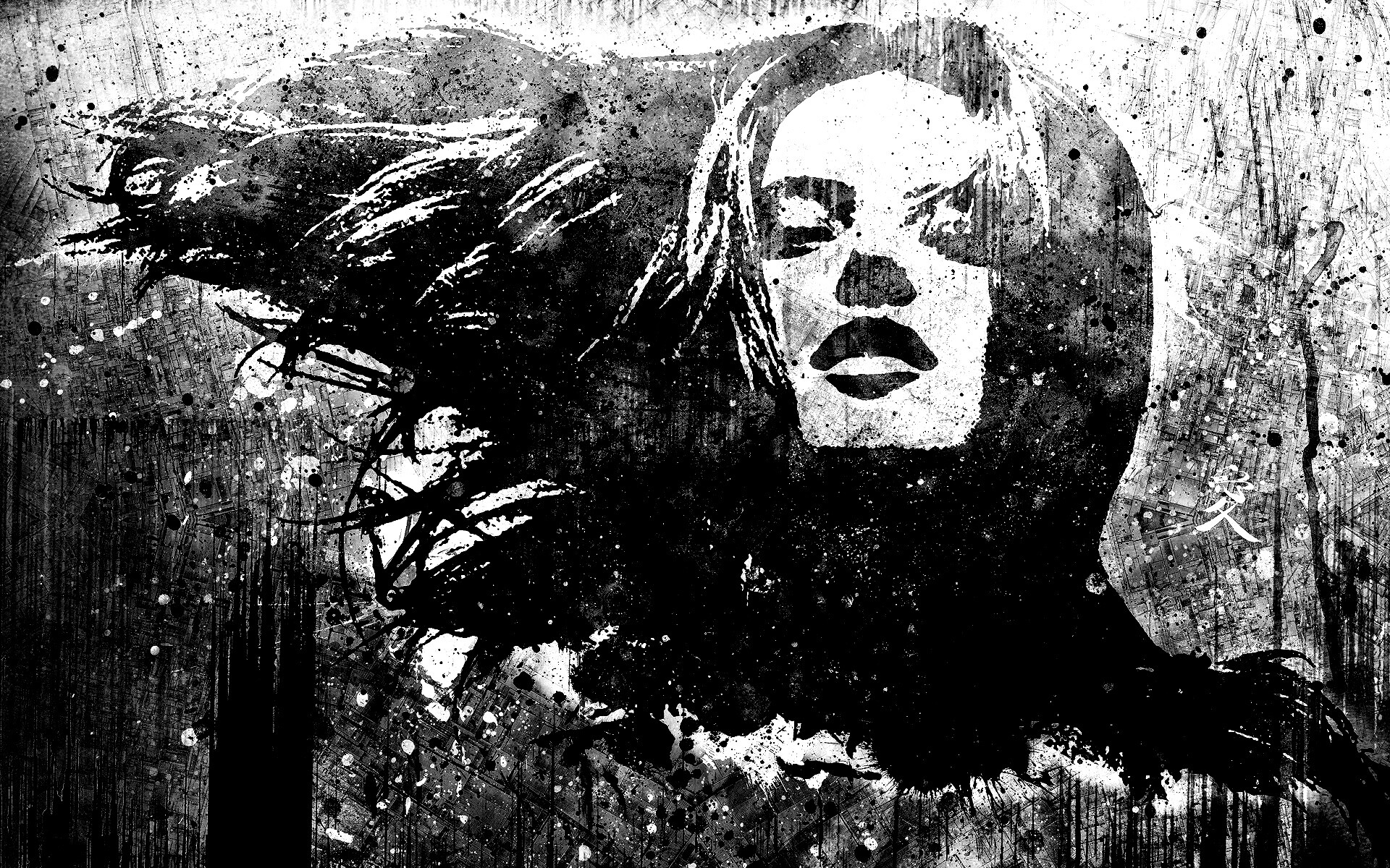 Стильный коллаж с девушкой обои