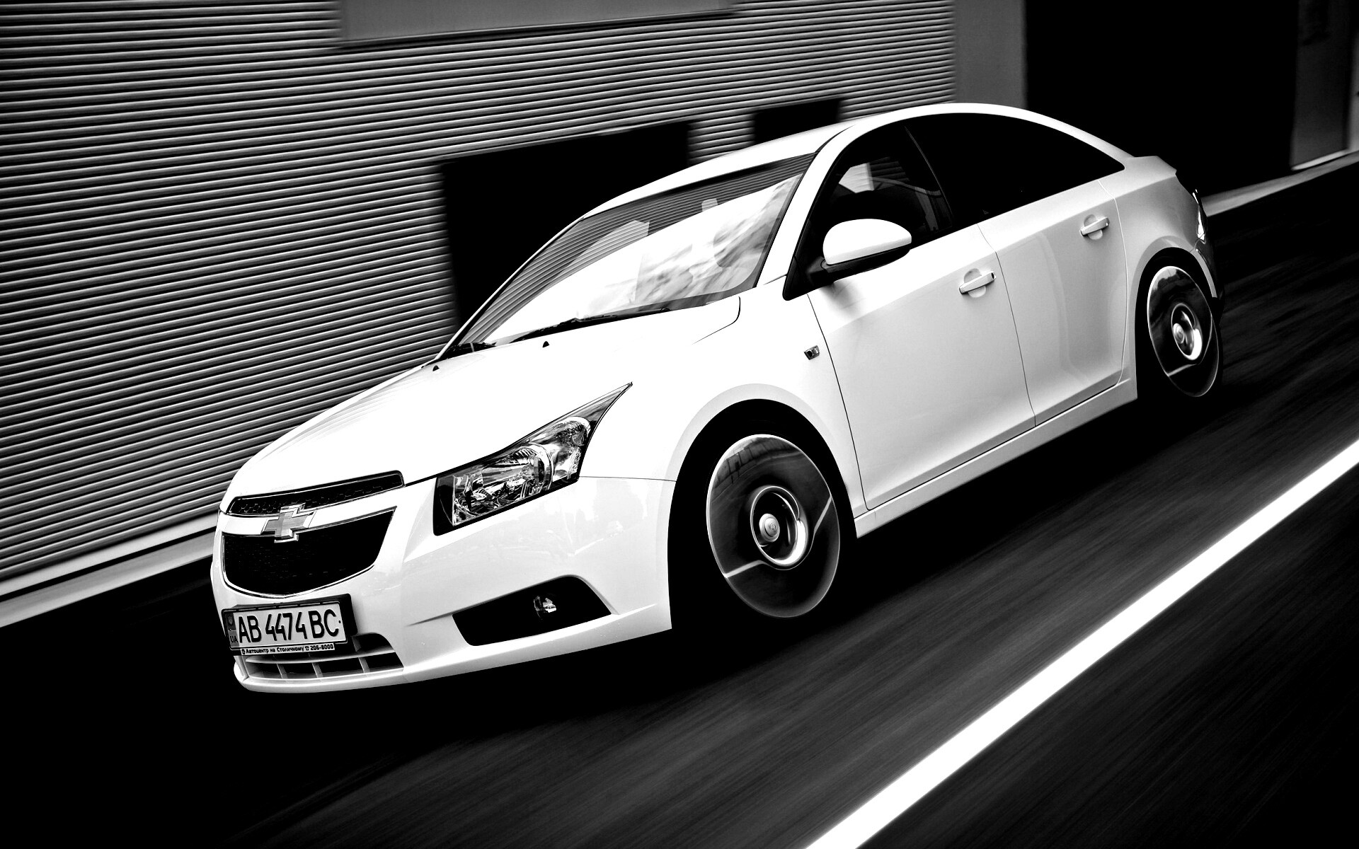 Chevrolet Круз белый седан обои