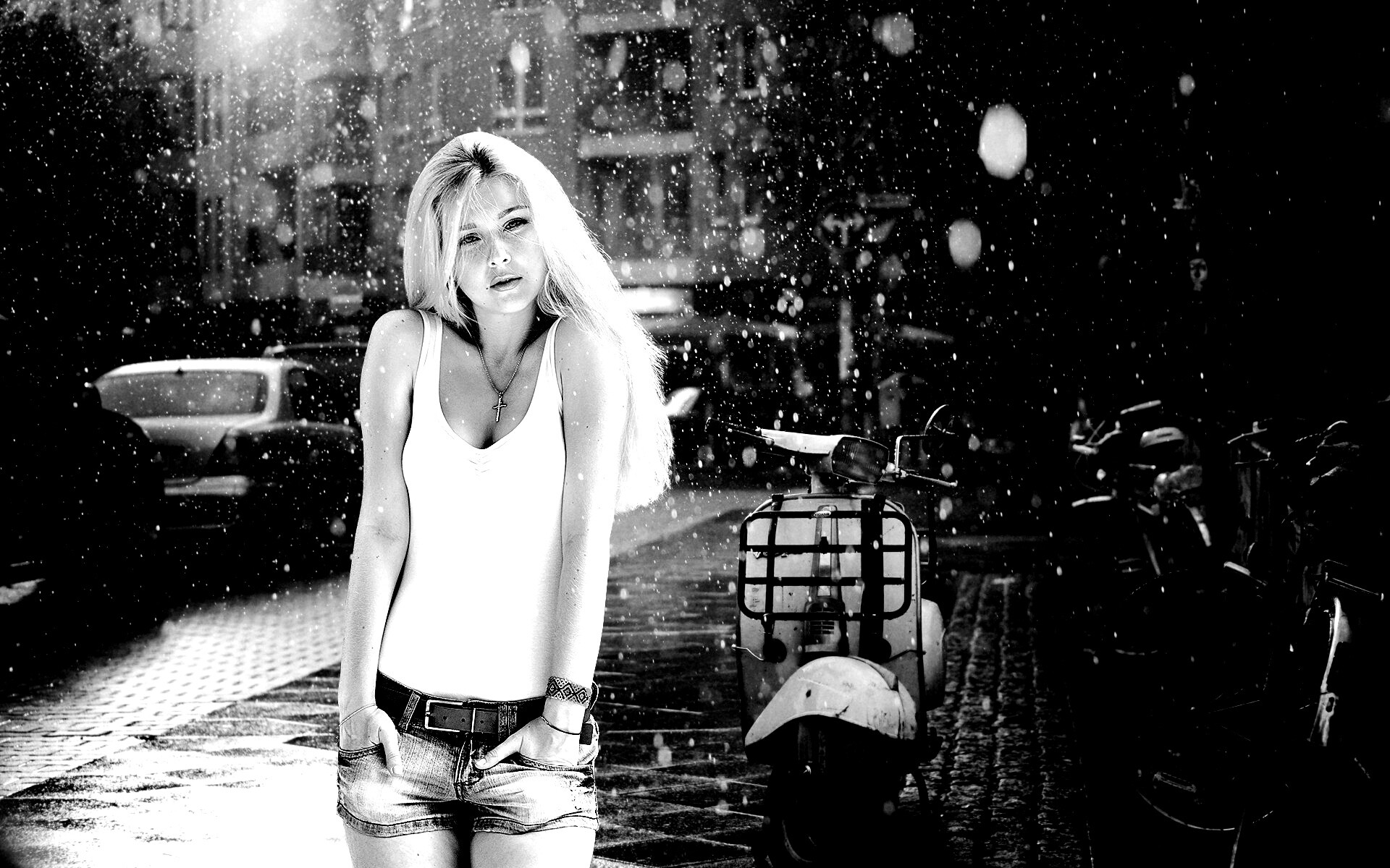 Девушка и плохая погода обои