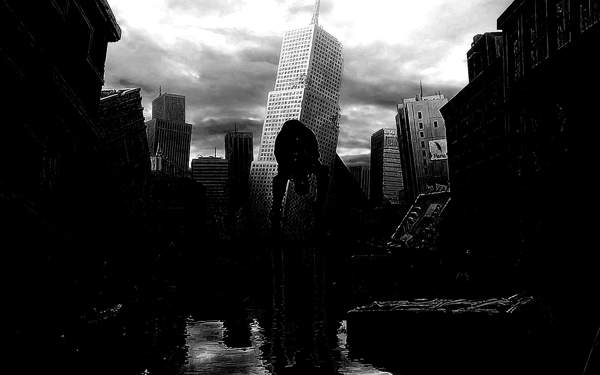 Постапокалиптический город обои