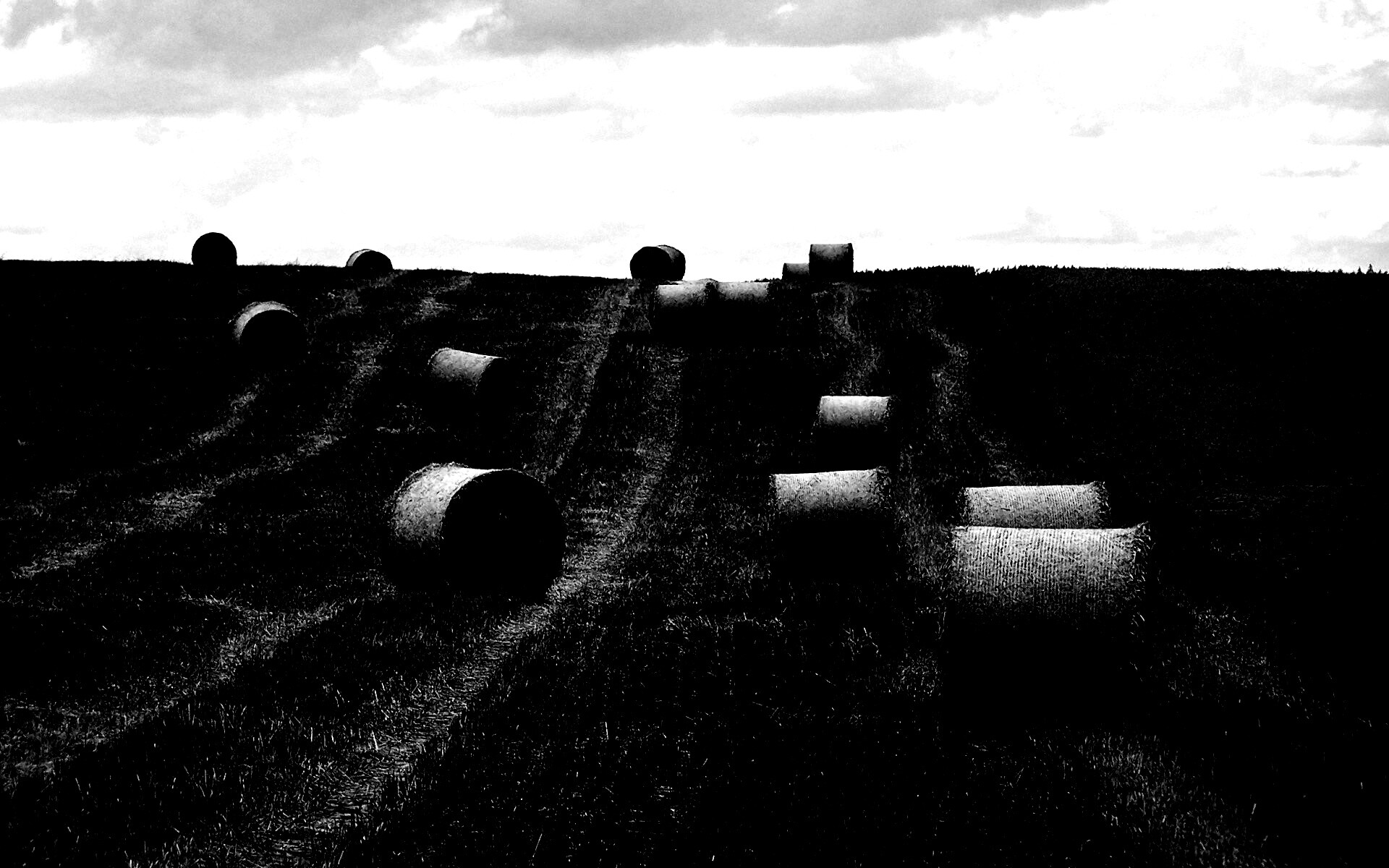 Уборка сена с поля обои