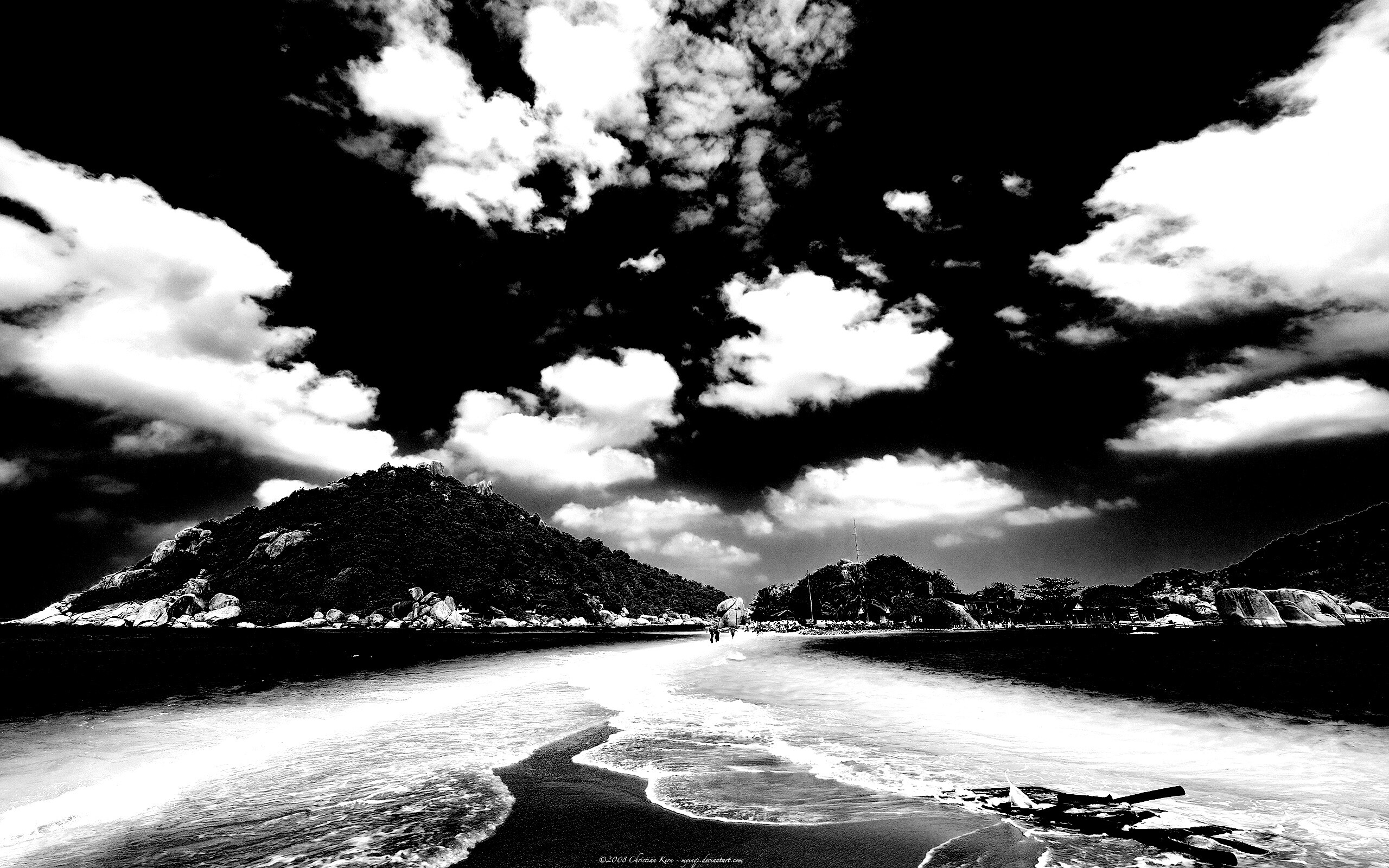 Двойное море обои