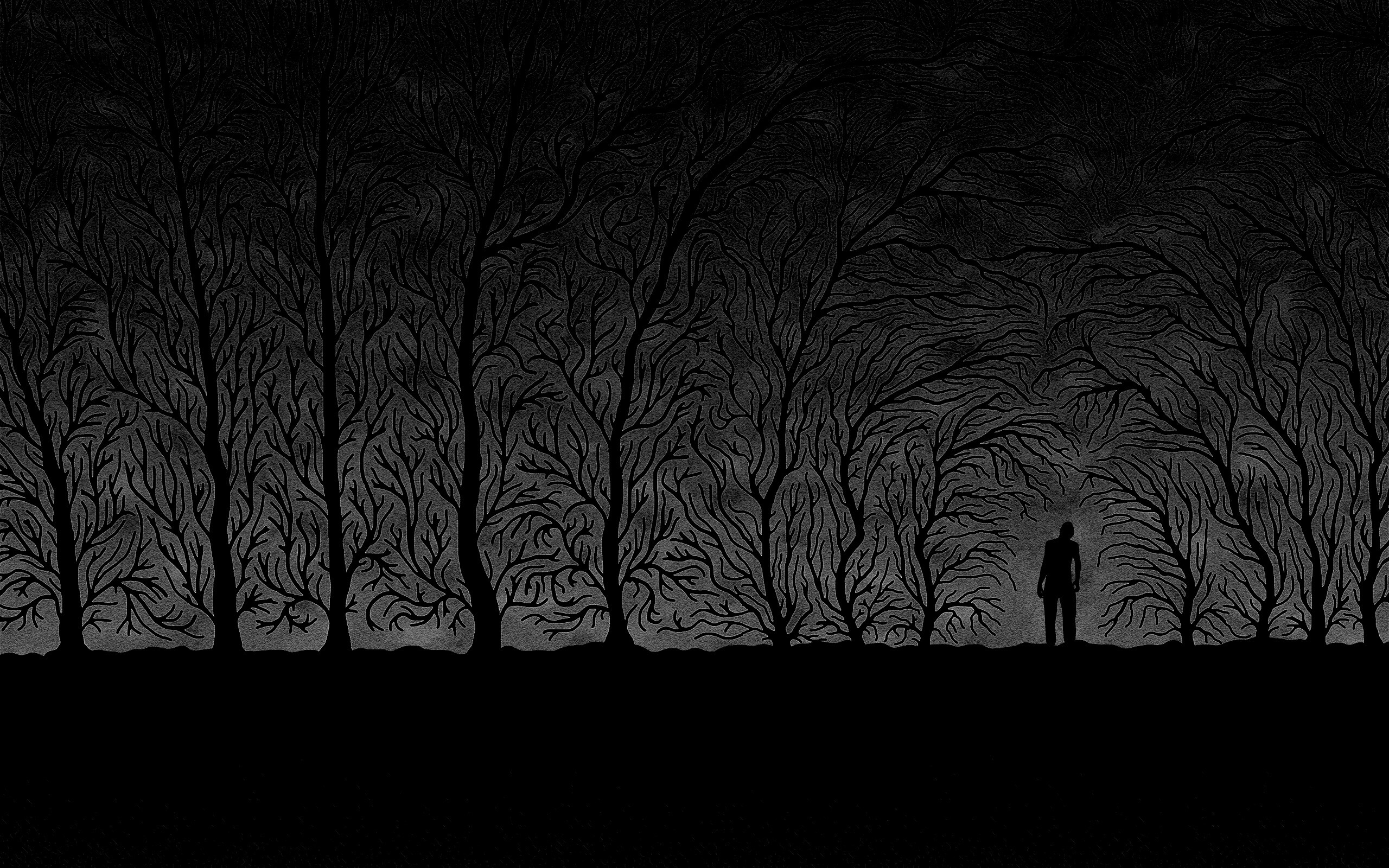 Смыкающиеся деревья обои