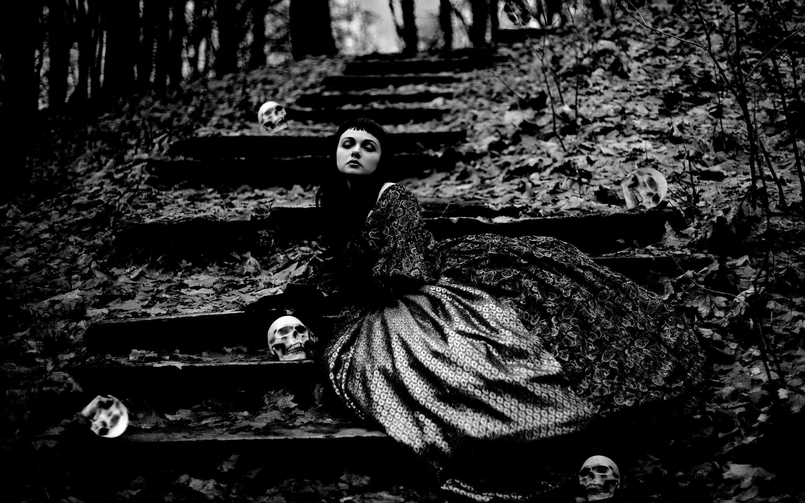 Среди черепов обои