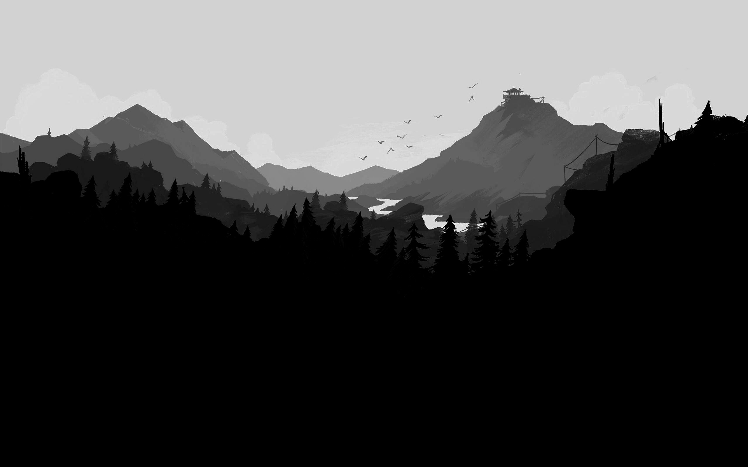 Зеленый Firewatch обои