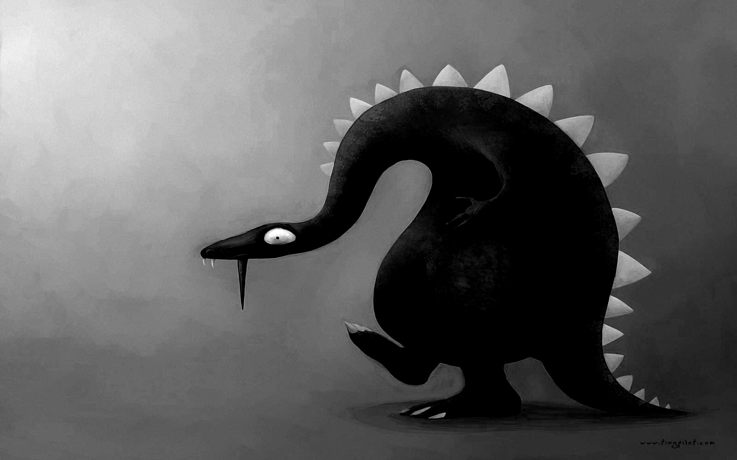 Рисованый динозавр обои