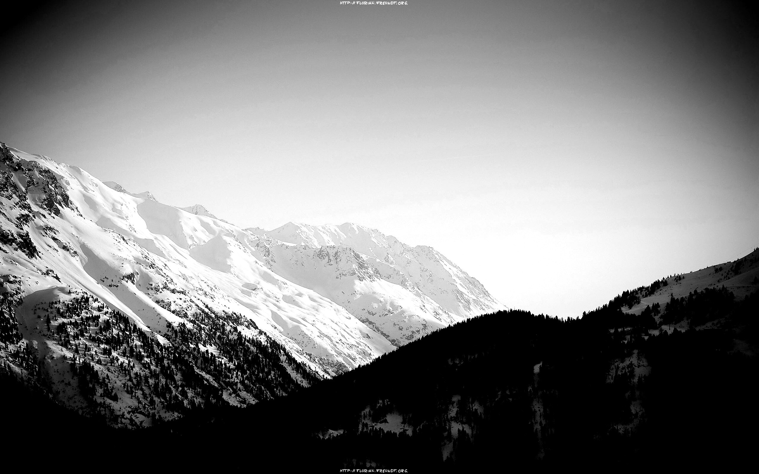 Горные вершины зимой обои