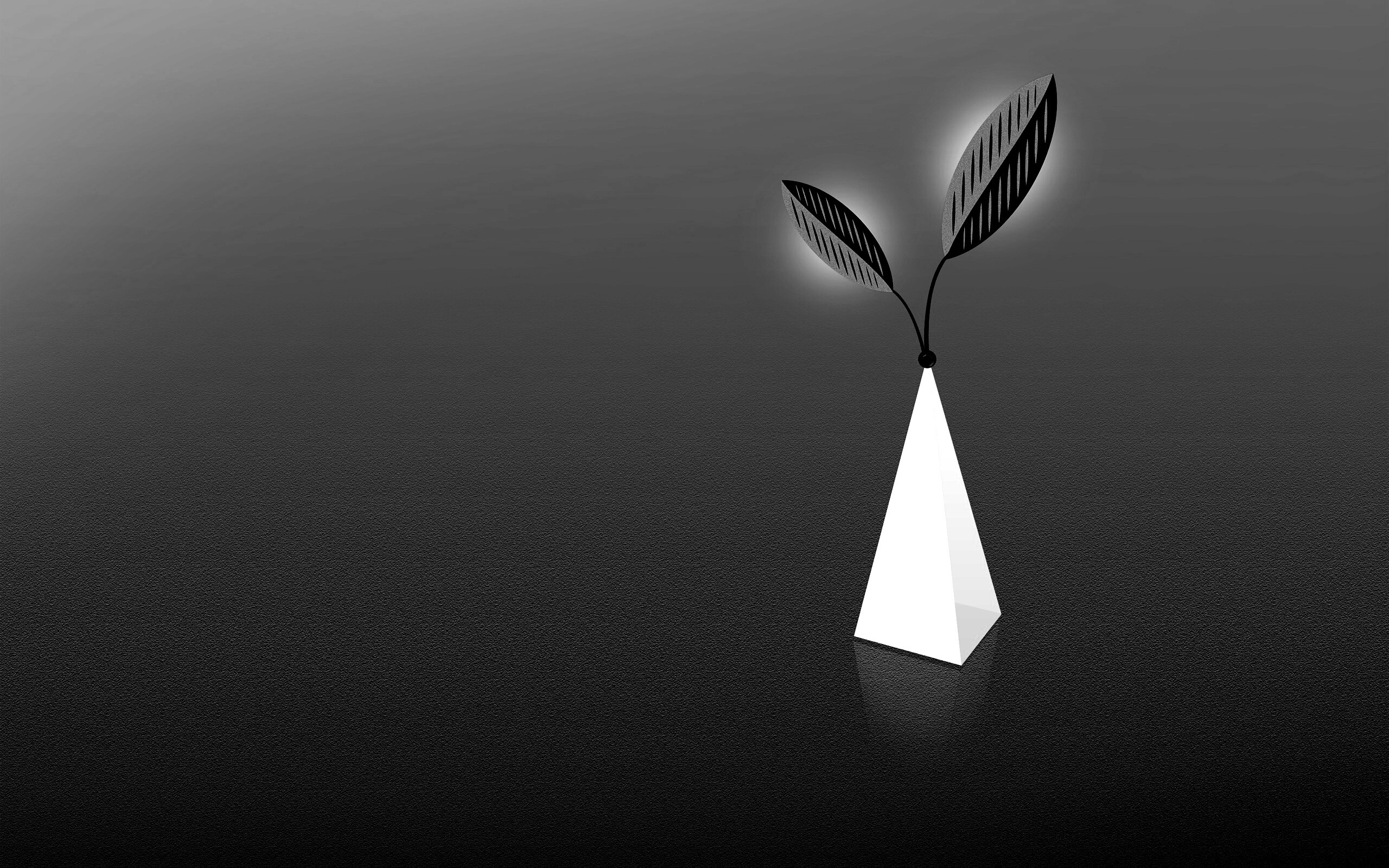 Пирамида и листик обои