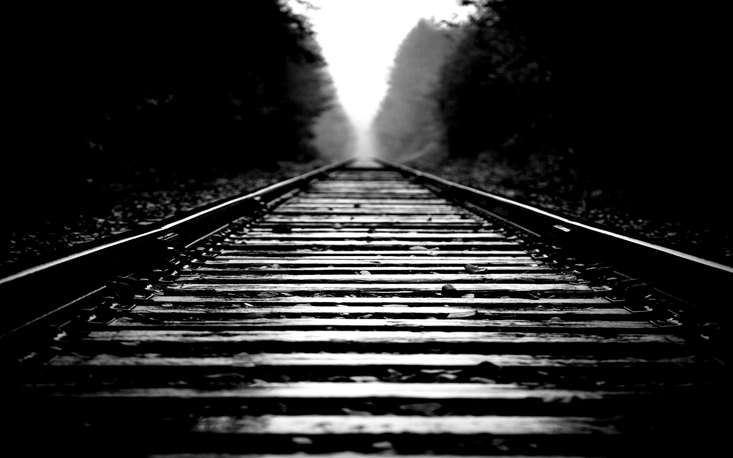 Железная дорога после дождя обои