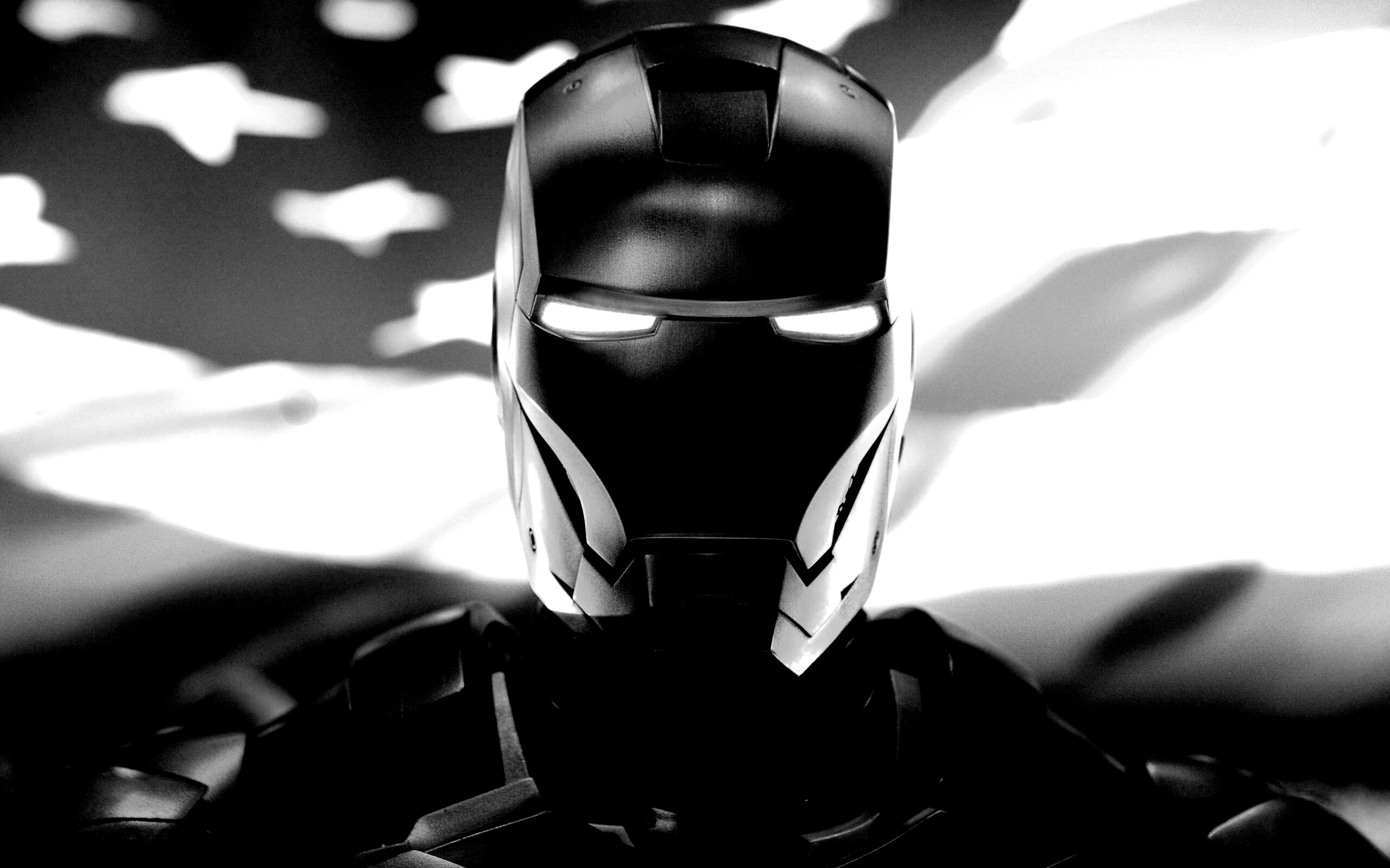 Железный человек на фоне американского флага обои