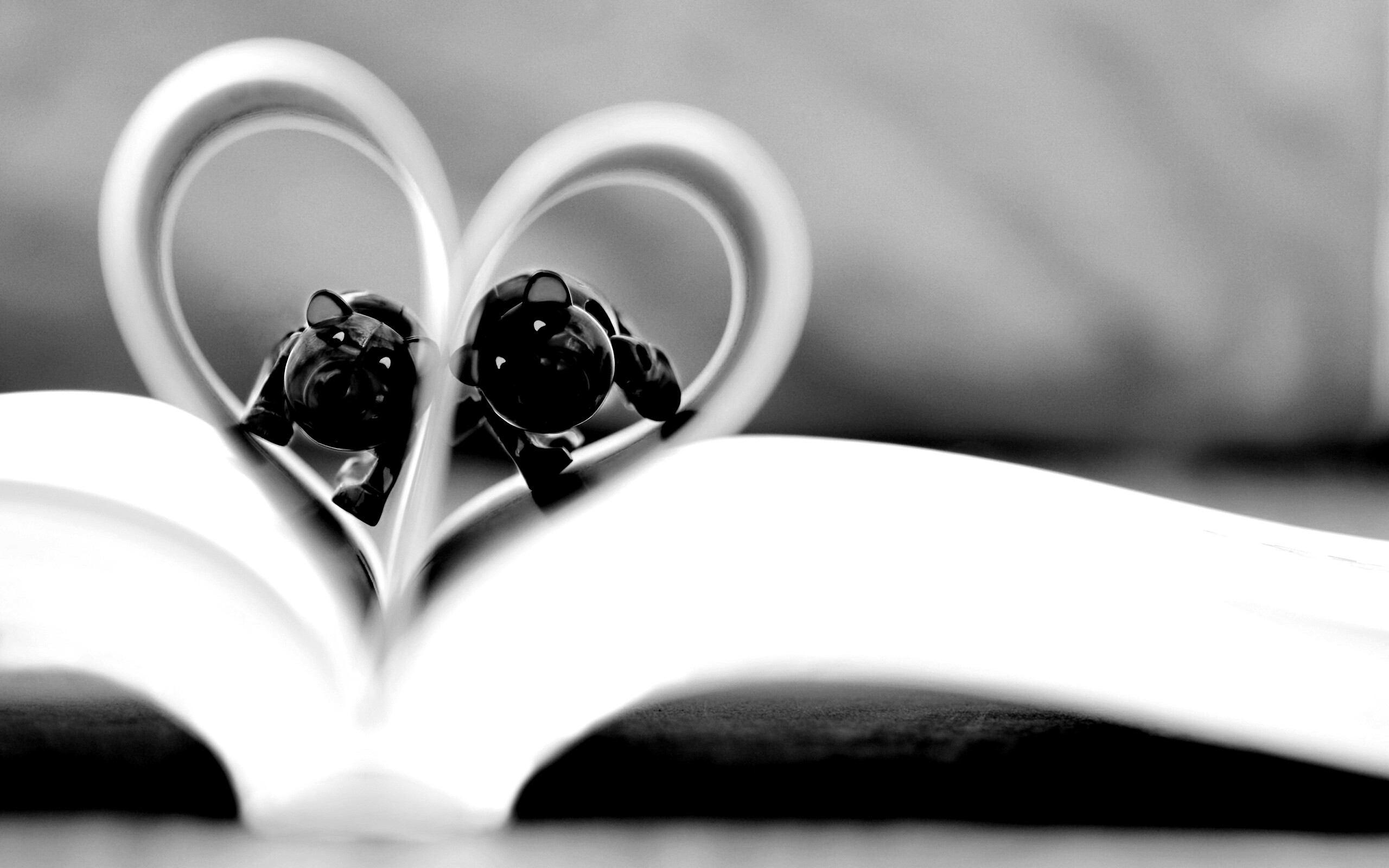 Фигурки мишек в книге обои