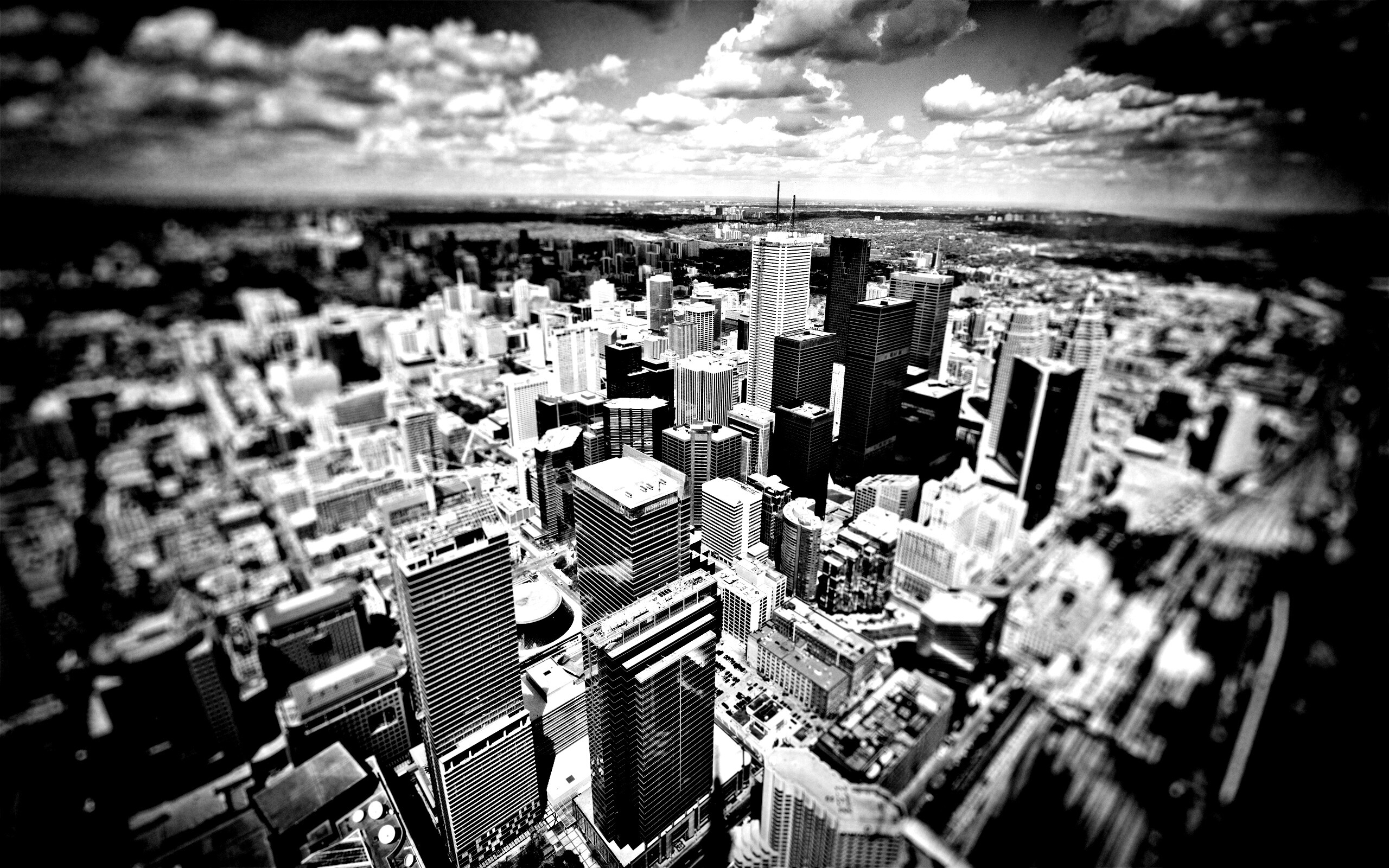 ЧБ фото города обои