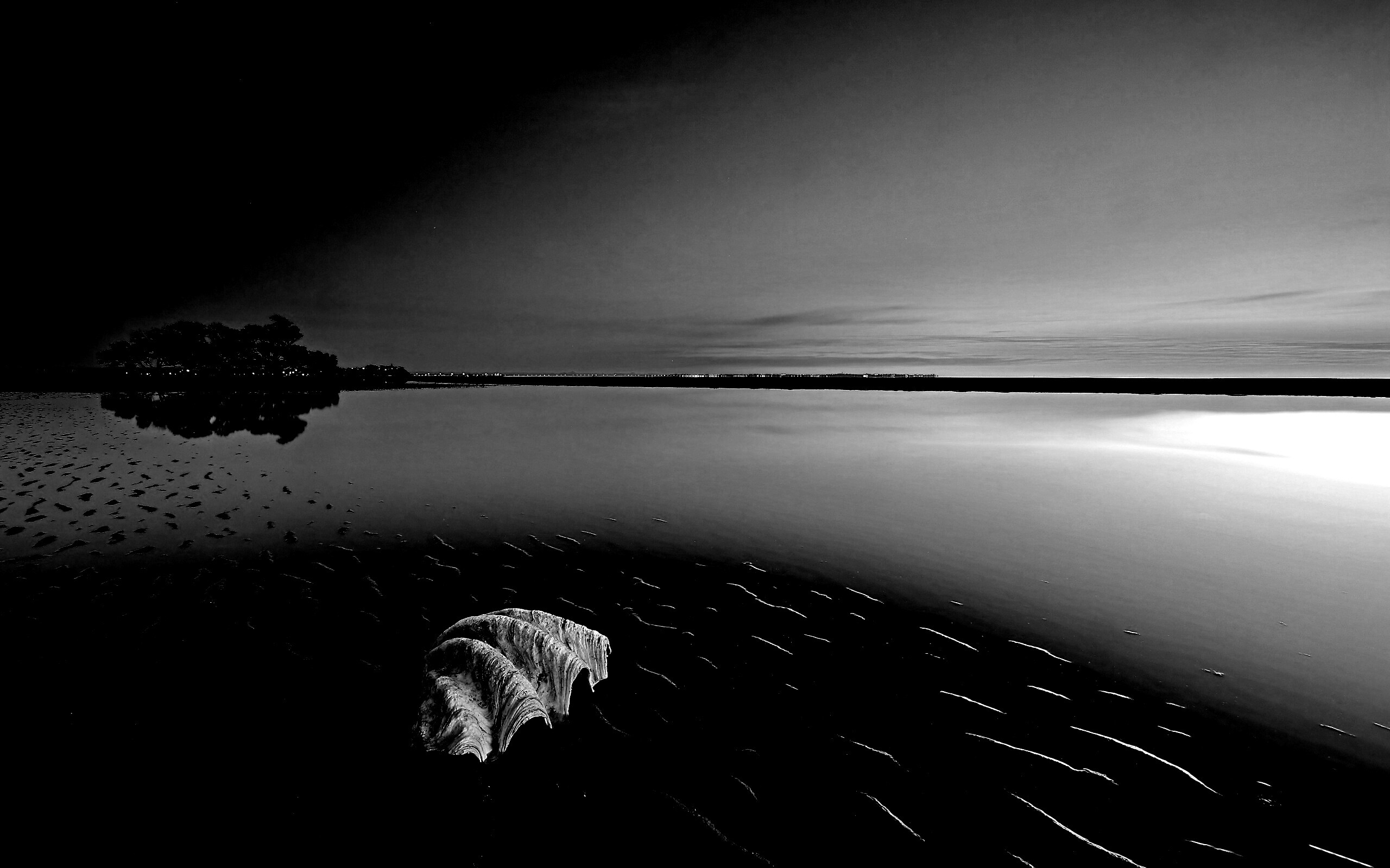 Закат на берегу моря обои