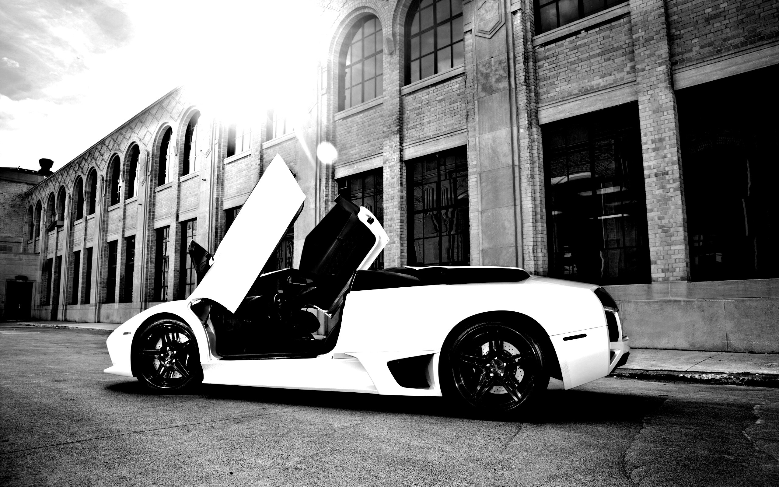 Белая Ламборгини Мурсьелаго обои