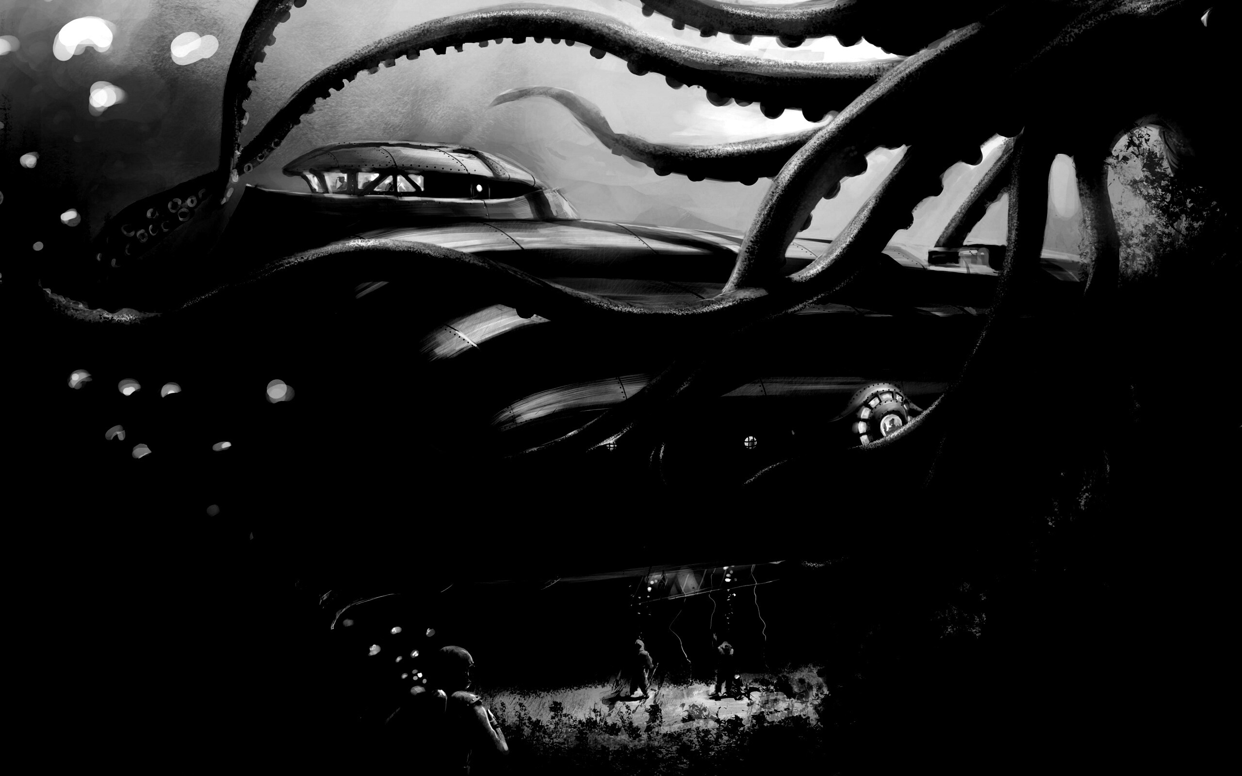 Наутилус в плену щупалец обои