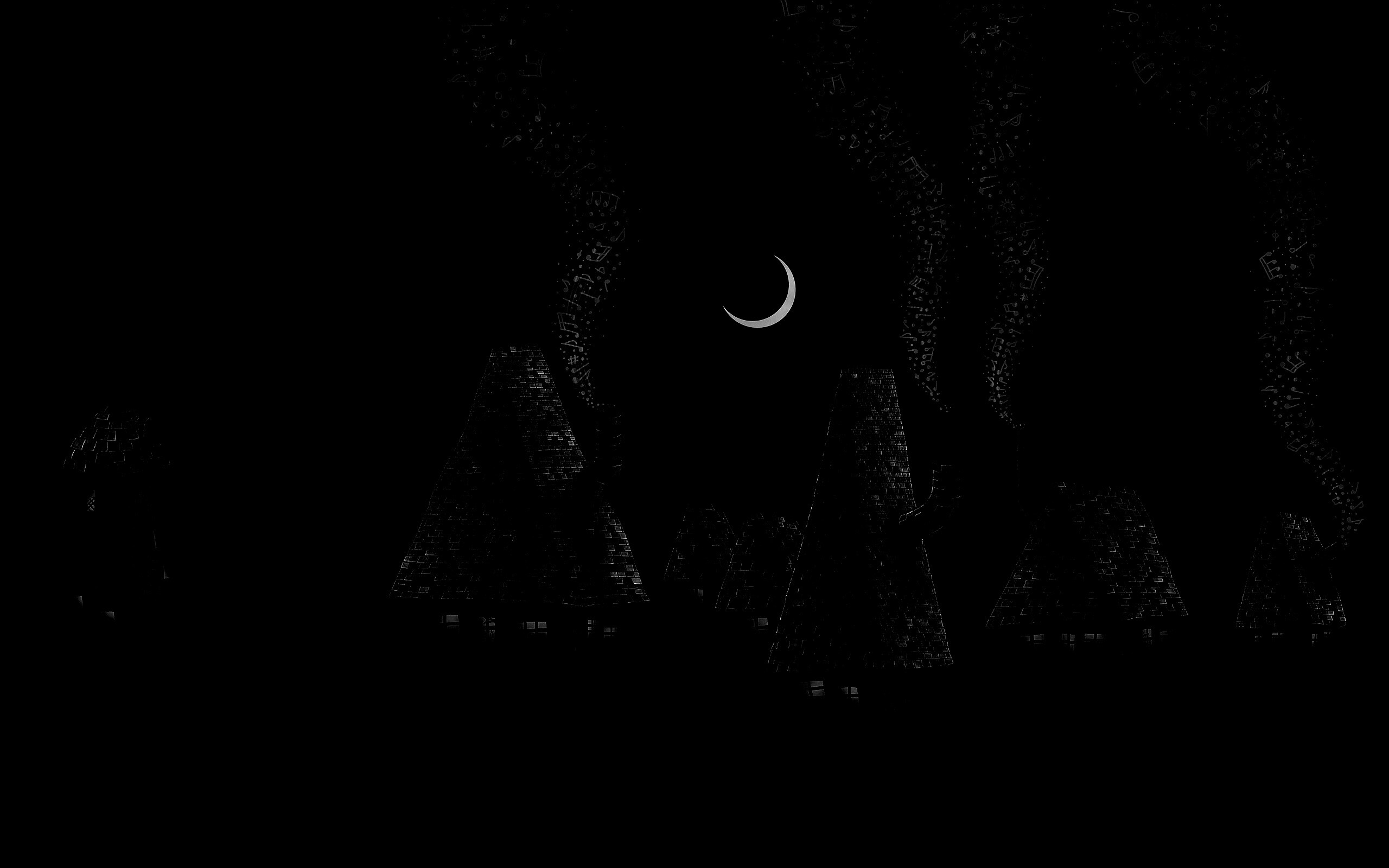 Ночная деревенька обои