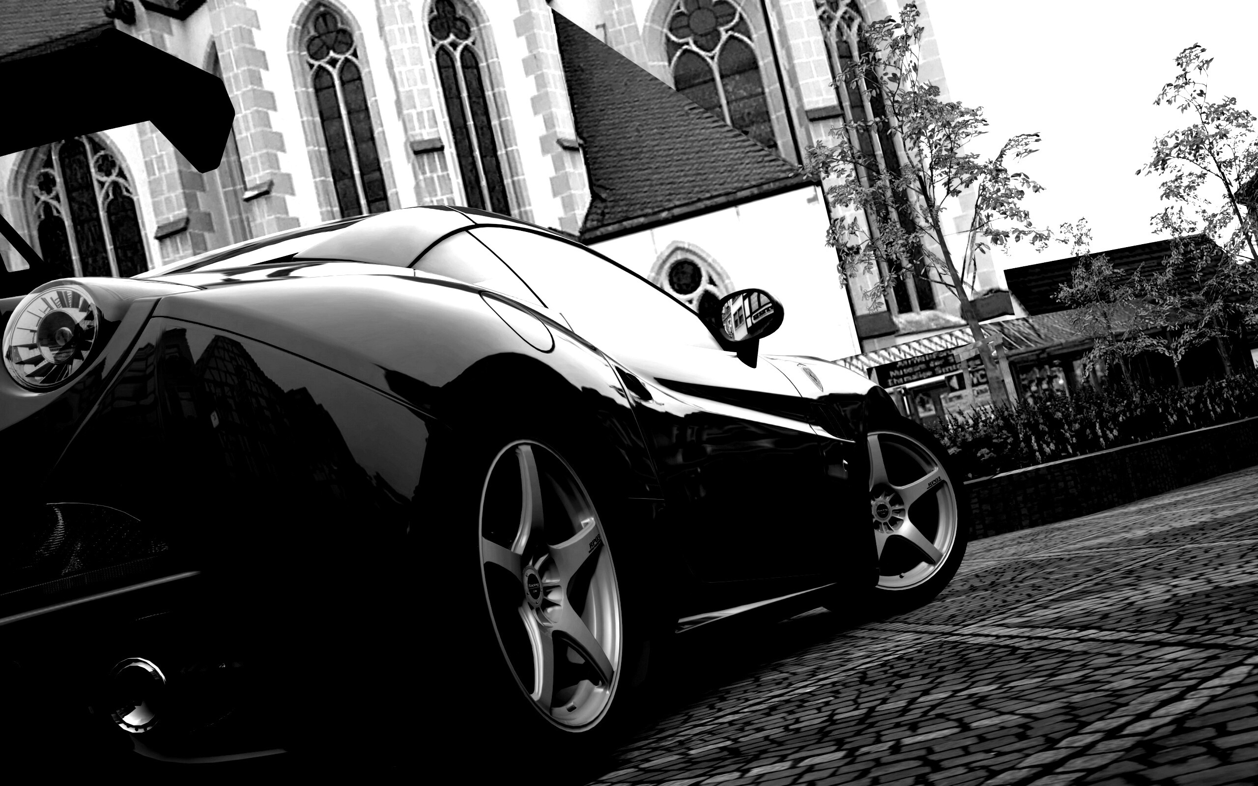 Ferrari на мостовой обои