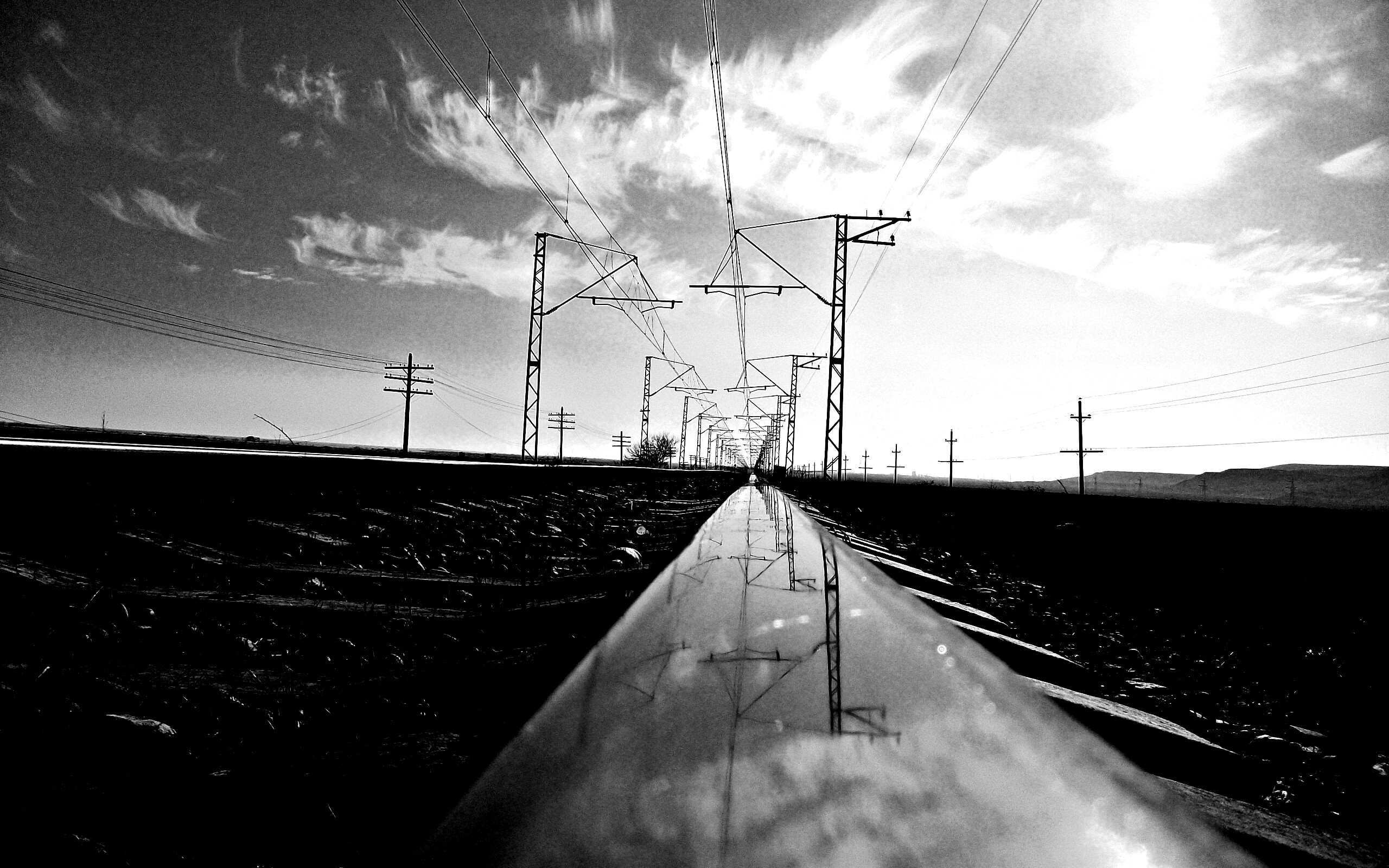 Фото вдоль железной дороги обои