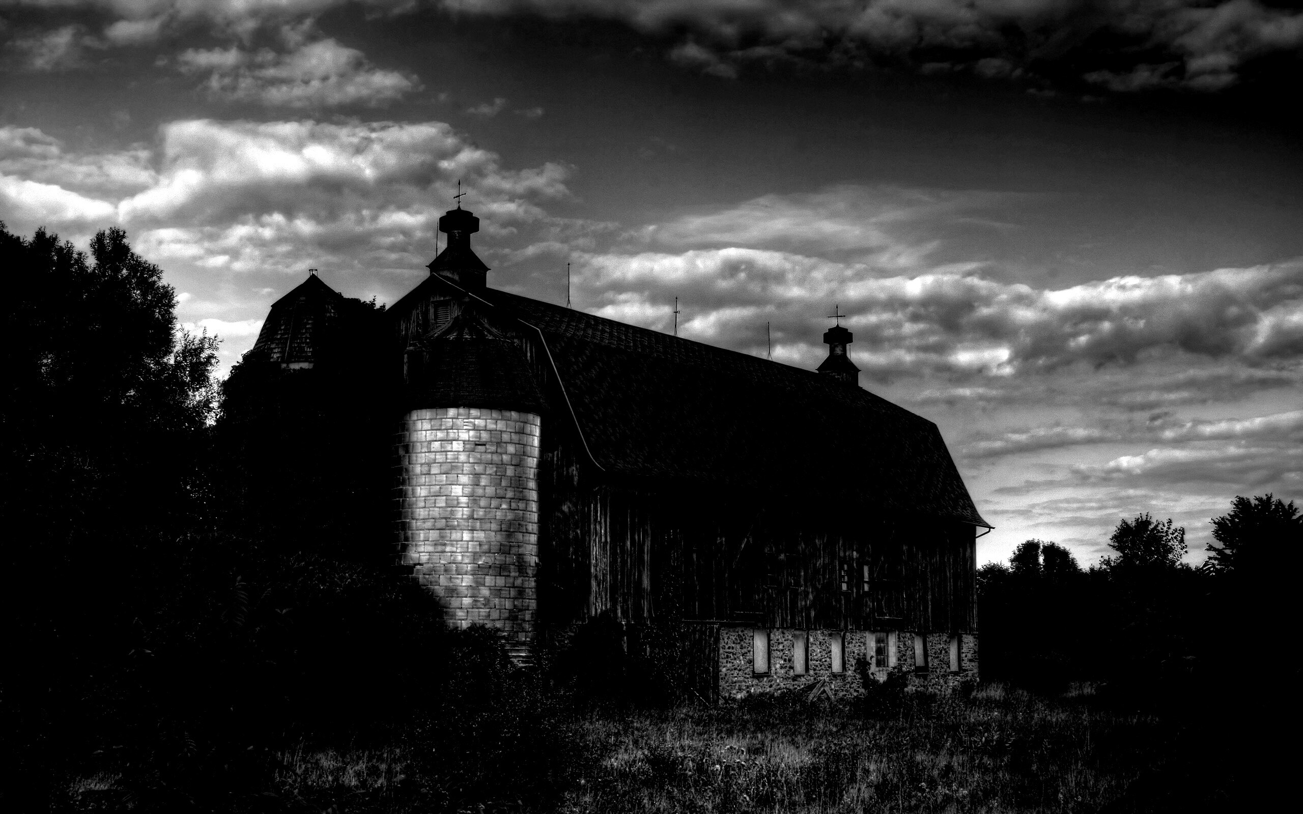 Старый красный амбар обои