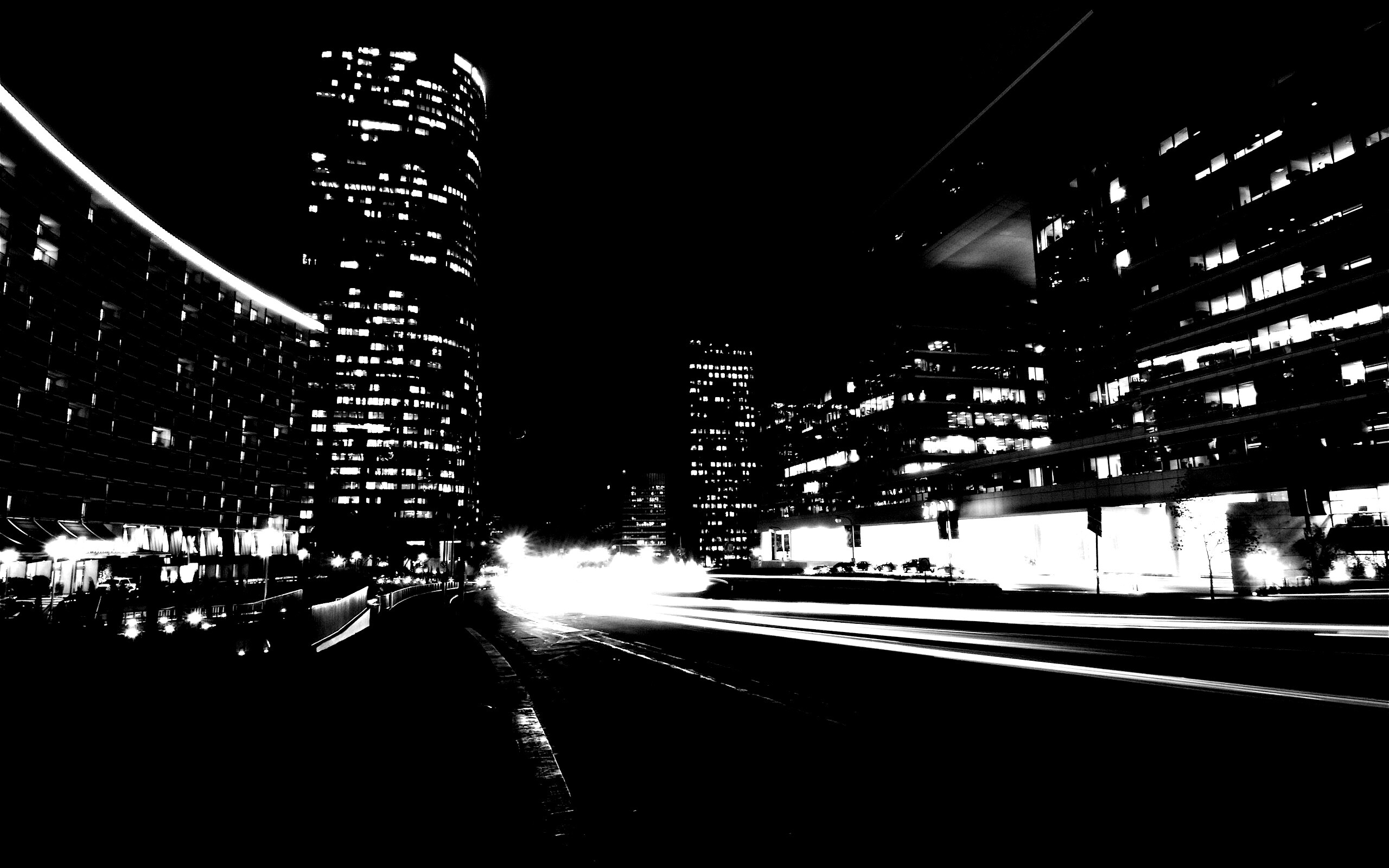 Ночные огни мегаполиса обои