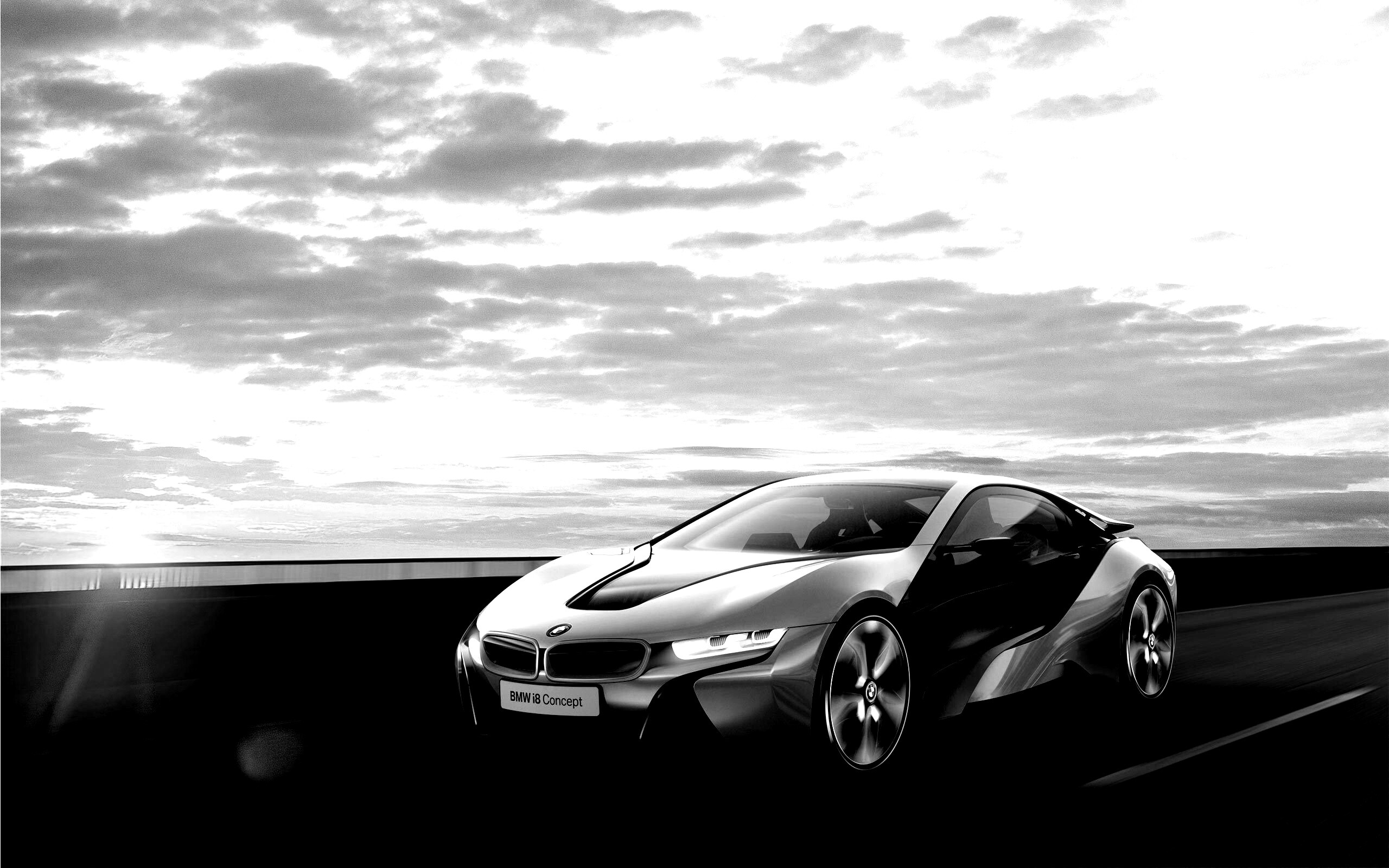 Концепт БМВ на дороге обои