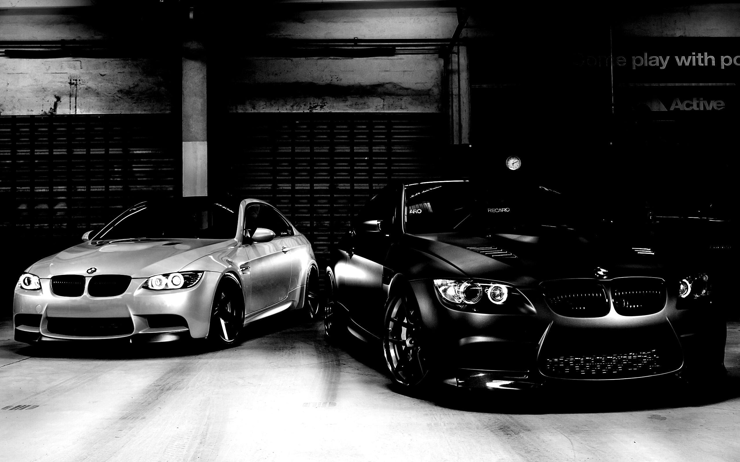 Черный и зеленый BMW M3 обои